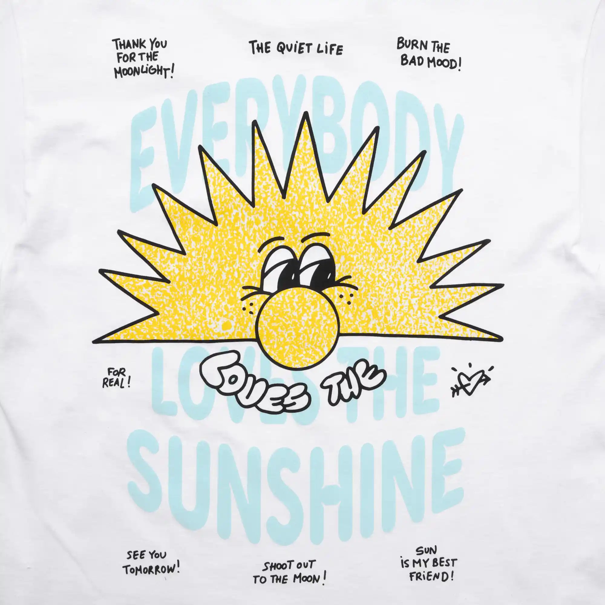 The Quiet life Everybody Love Sun Tee, white — available at Norwood