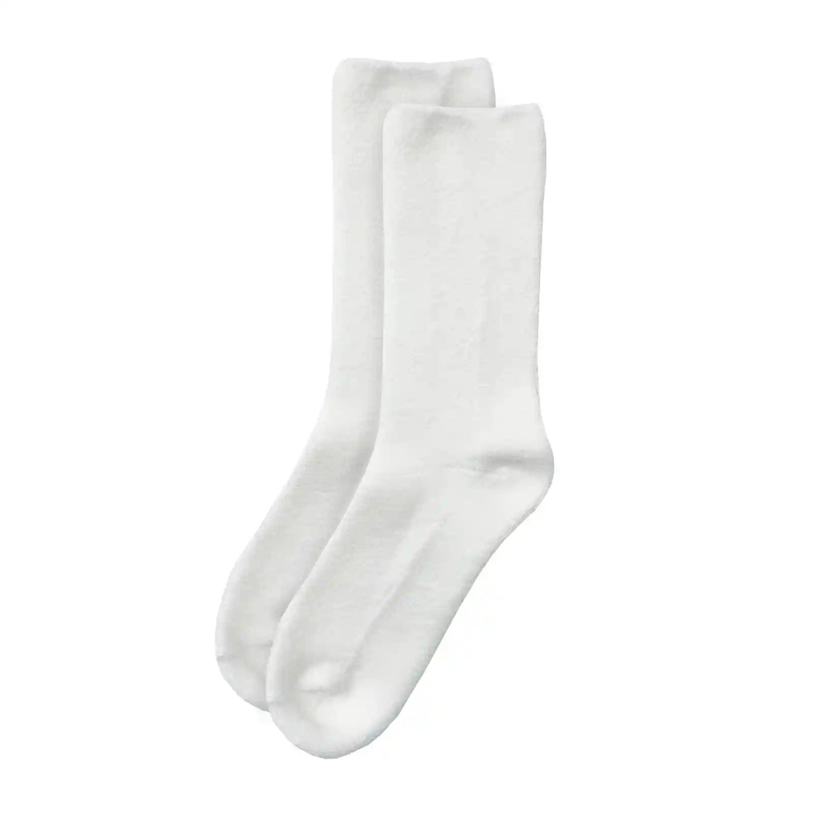 Le Bon Shoppe Womens Extended Cloud Socks, classic white
