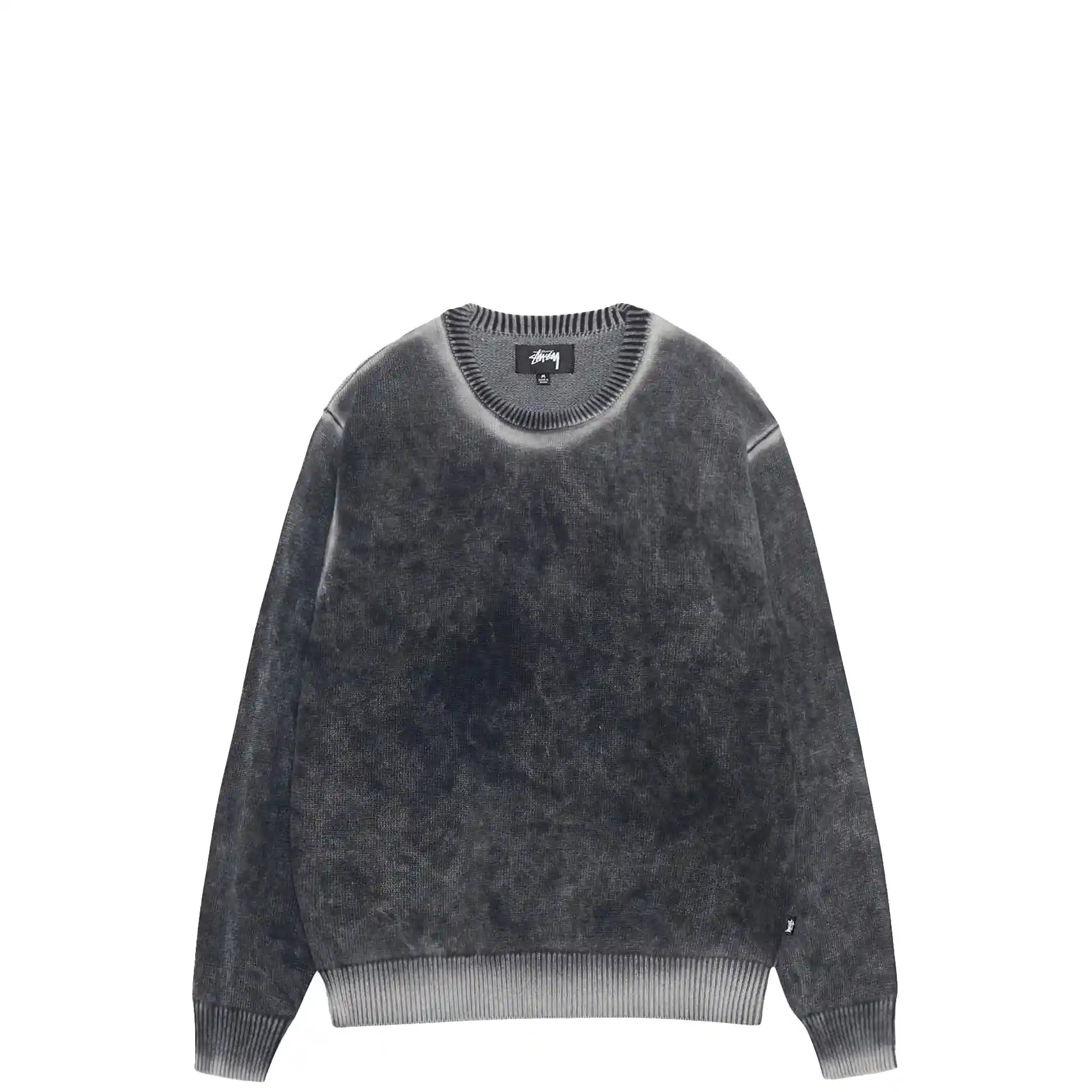 Stussy Faded Cotton Crew, black