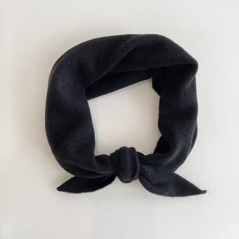 Billy Bamboo Fuzzy Wool Cravat Scarf, black