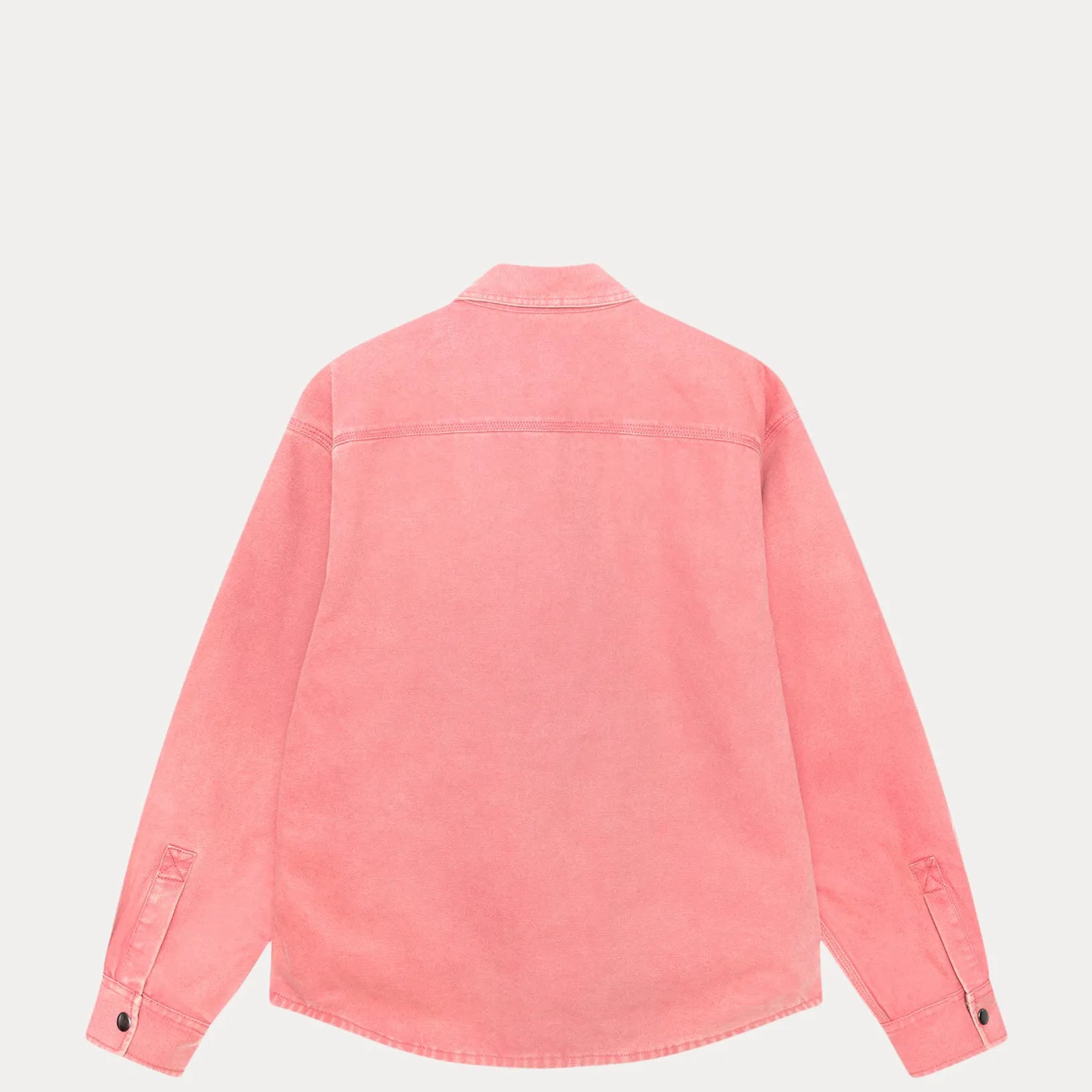 Stussy Heavy Washed Canvas Shirt, berry — available at Norwood