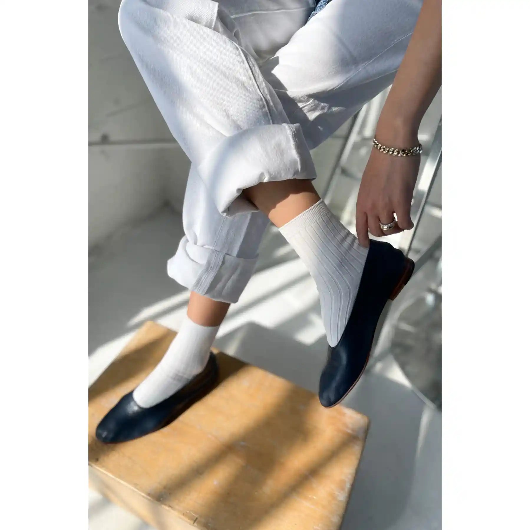 Le Bon Shoppe Womens Her Socks, classic white