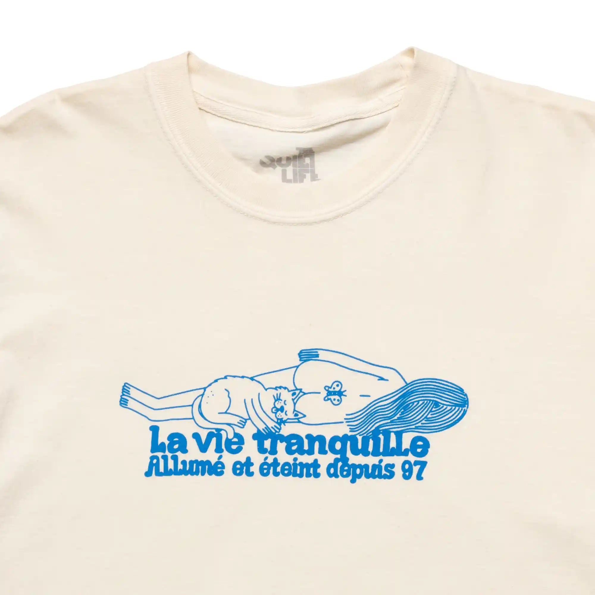 The Quiet life Howell La Vie Pigment Dyed Tee, cream — available at Norwood