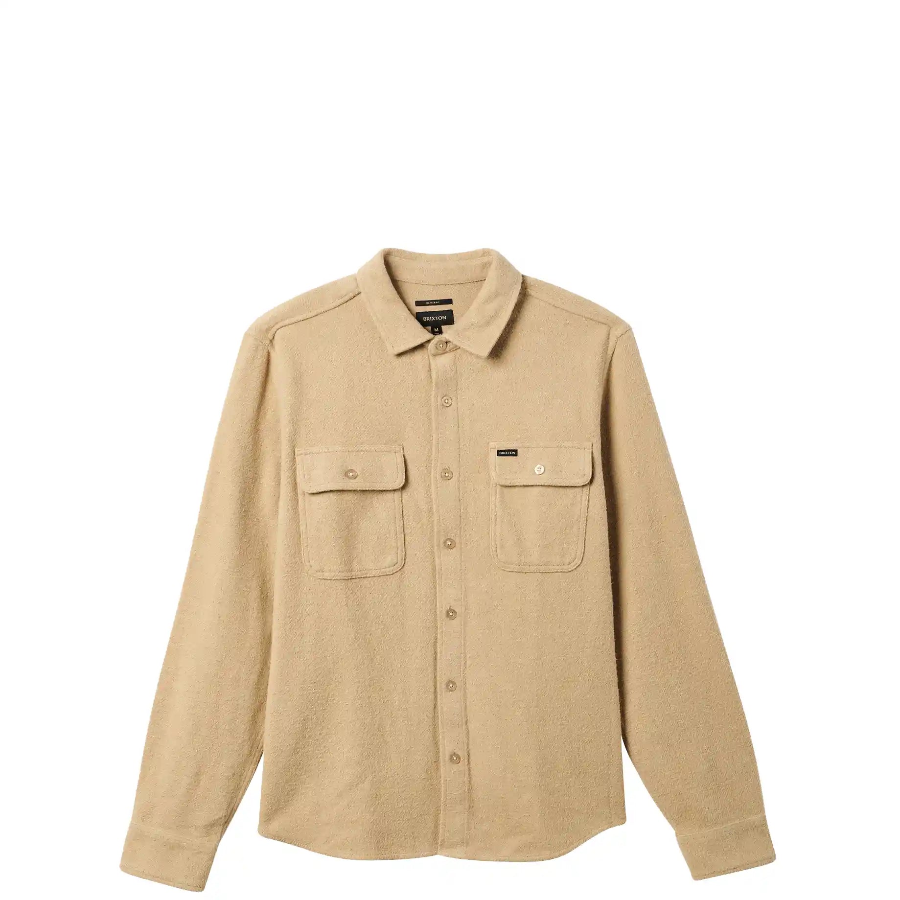 Brixton Bowery Textured Twill Overshirt, sand
