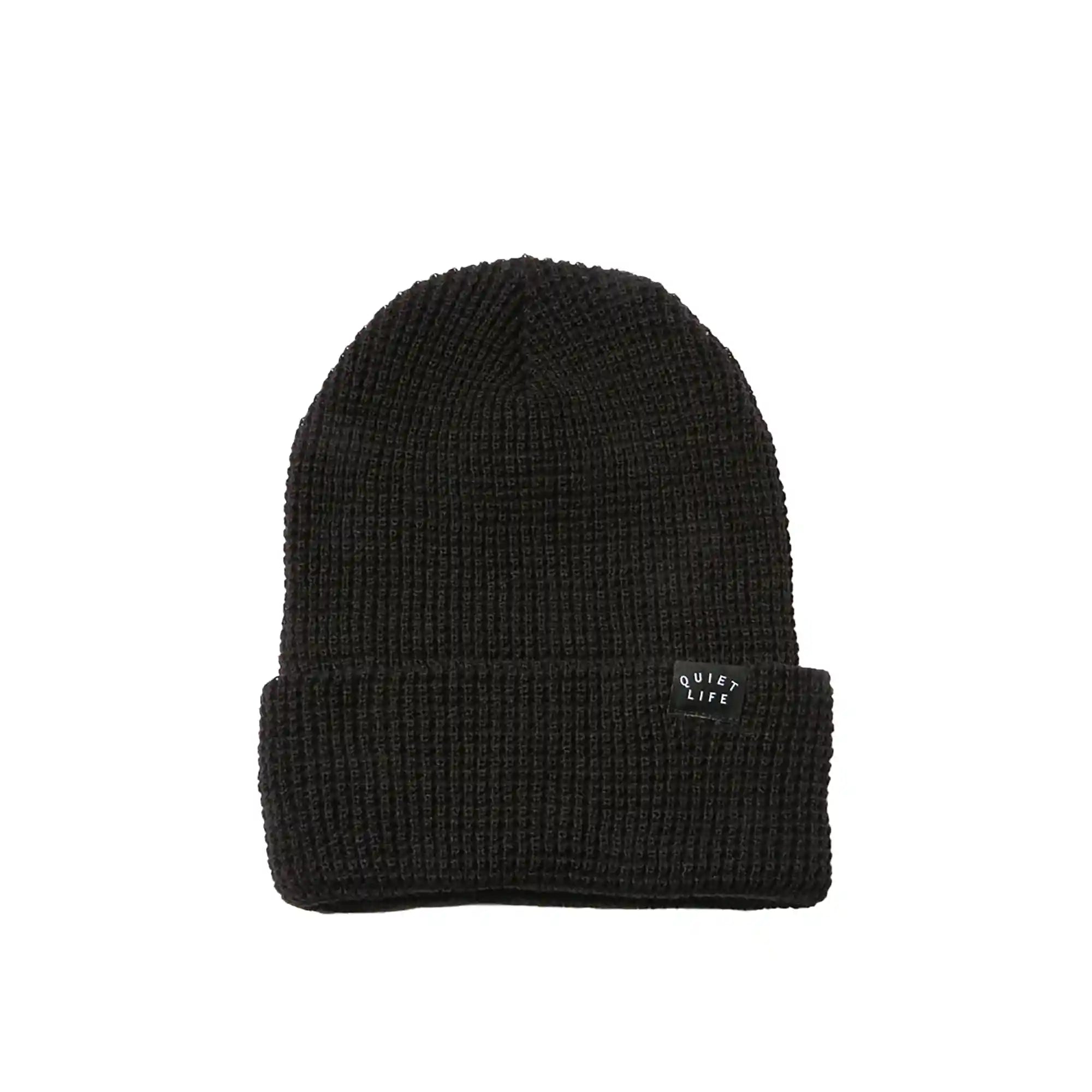 The Quiet Life Waffle Beanie, black