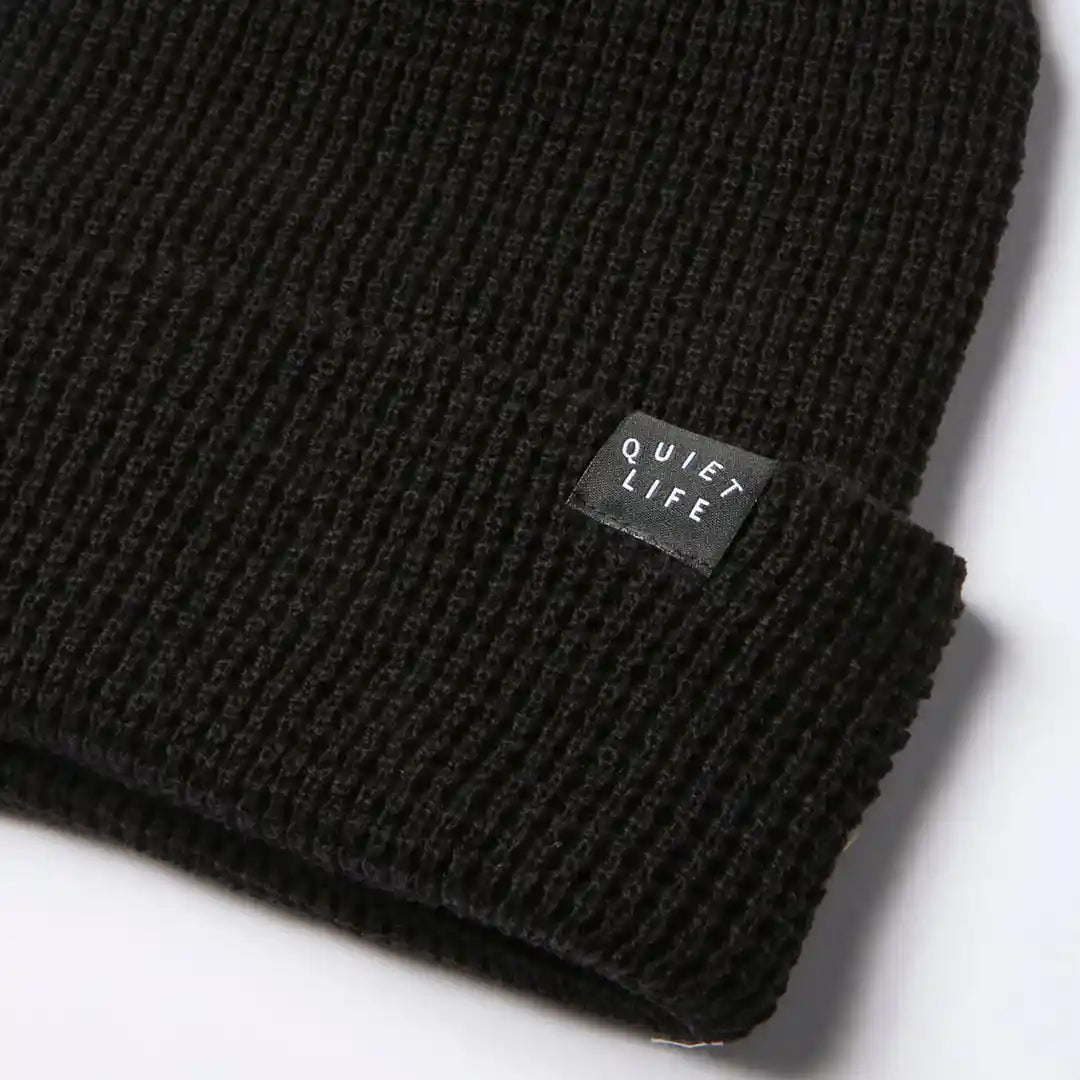 The Quiet Life Waffle Beanie, black — available at Norwood