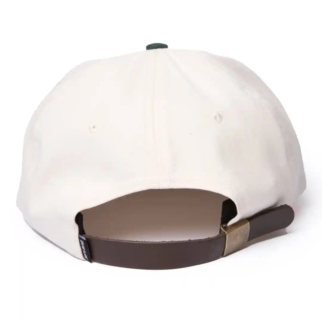 The Quiet Life Smell The Flowers Polo Hat - Made In USA, cream/green — available at Norwood