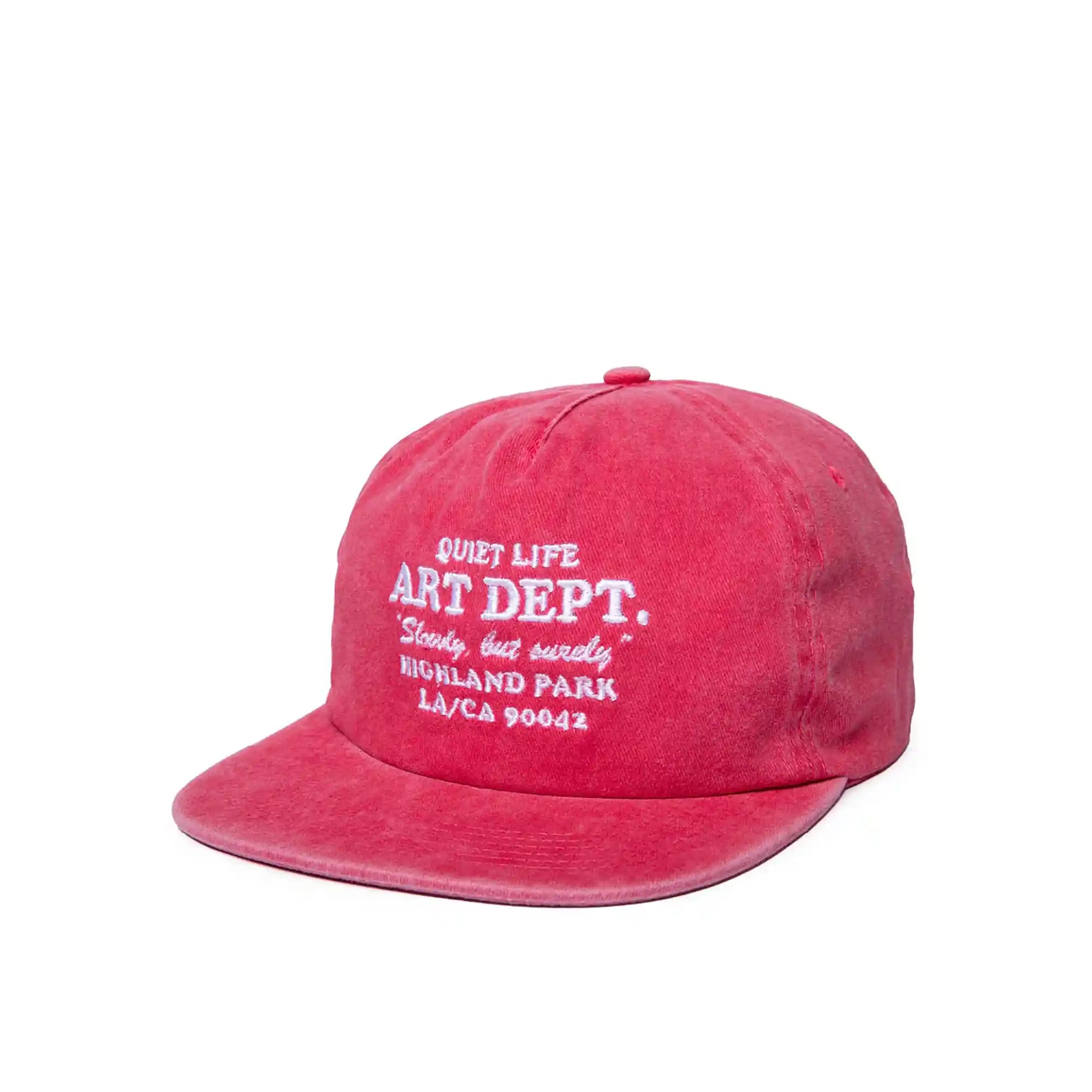 The Quiet Life Art Department Relaxed Snapback Hat, vintage red