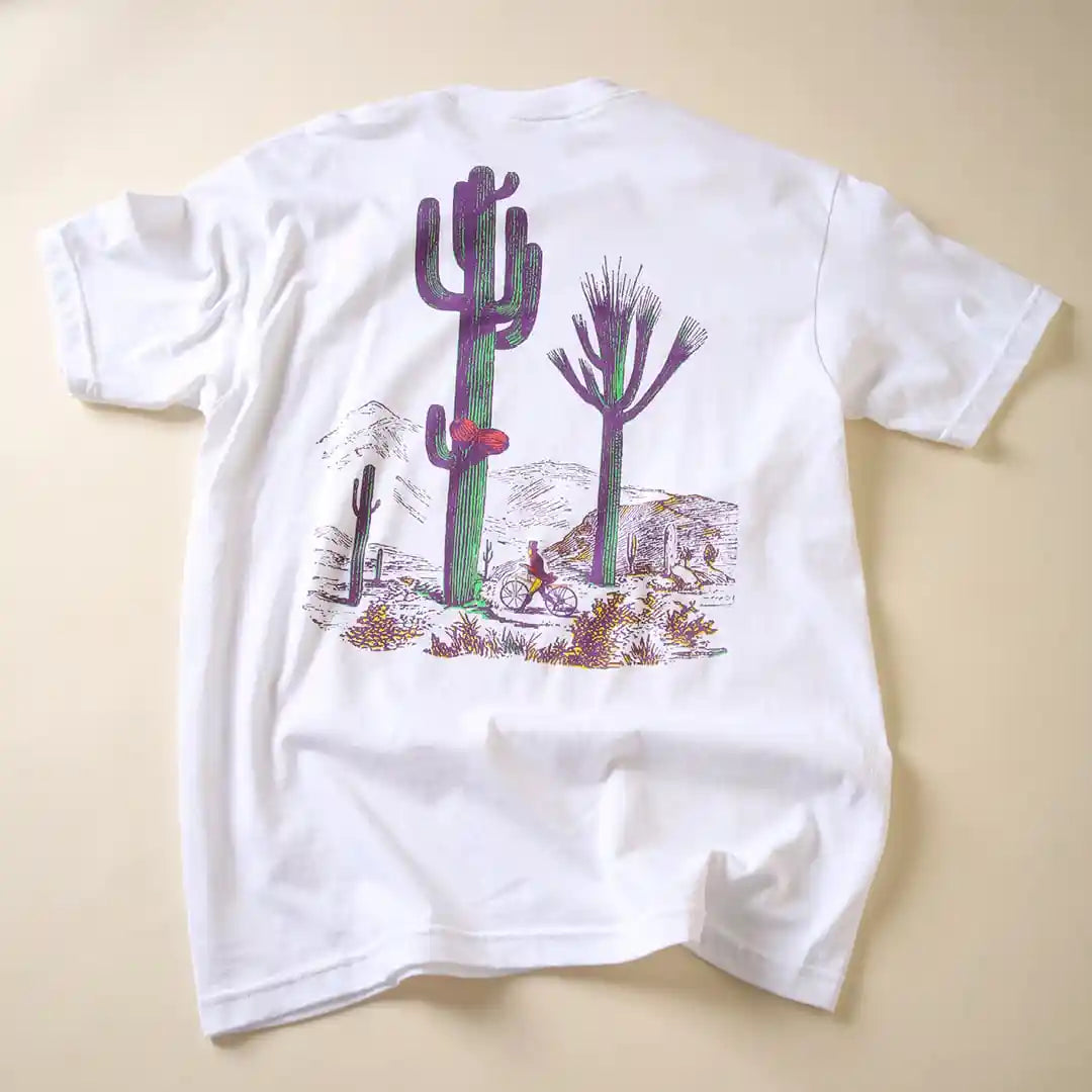 The Quiet Life Middle Of Nowhere Desert Serif Tee, white — available at Norwood