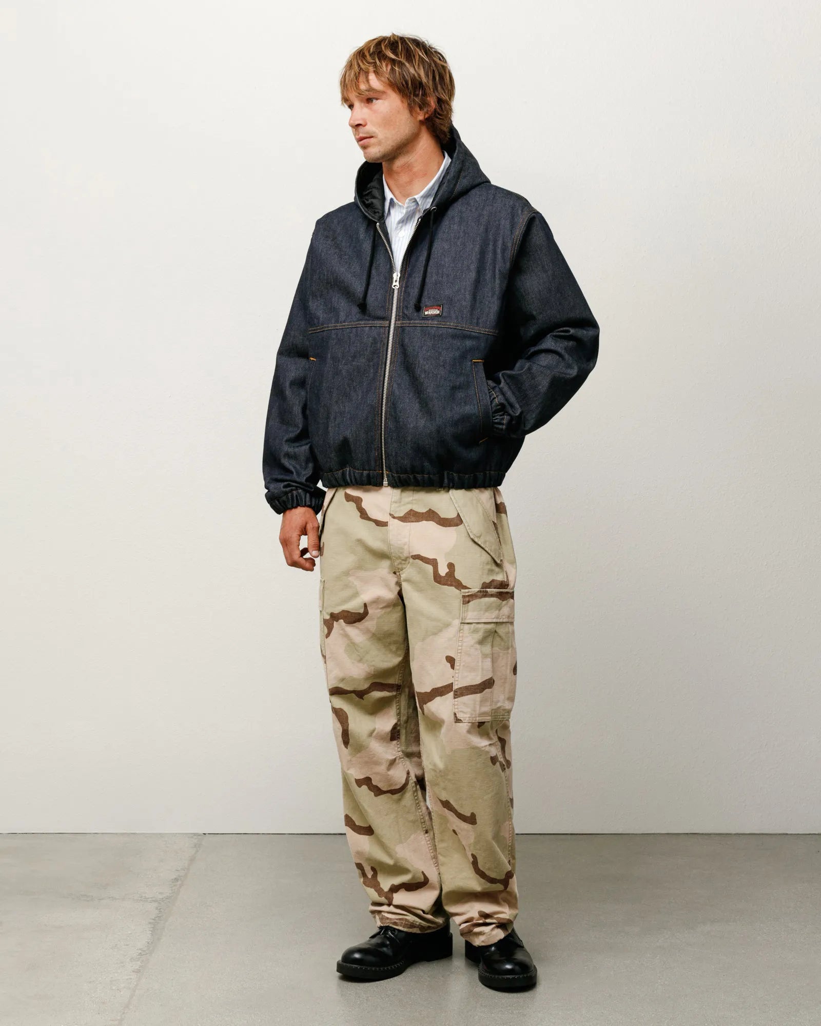 Stussy Work Jacket Denim, raw indigo — available at Norwood