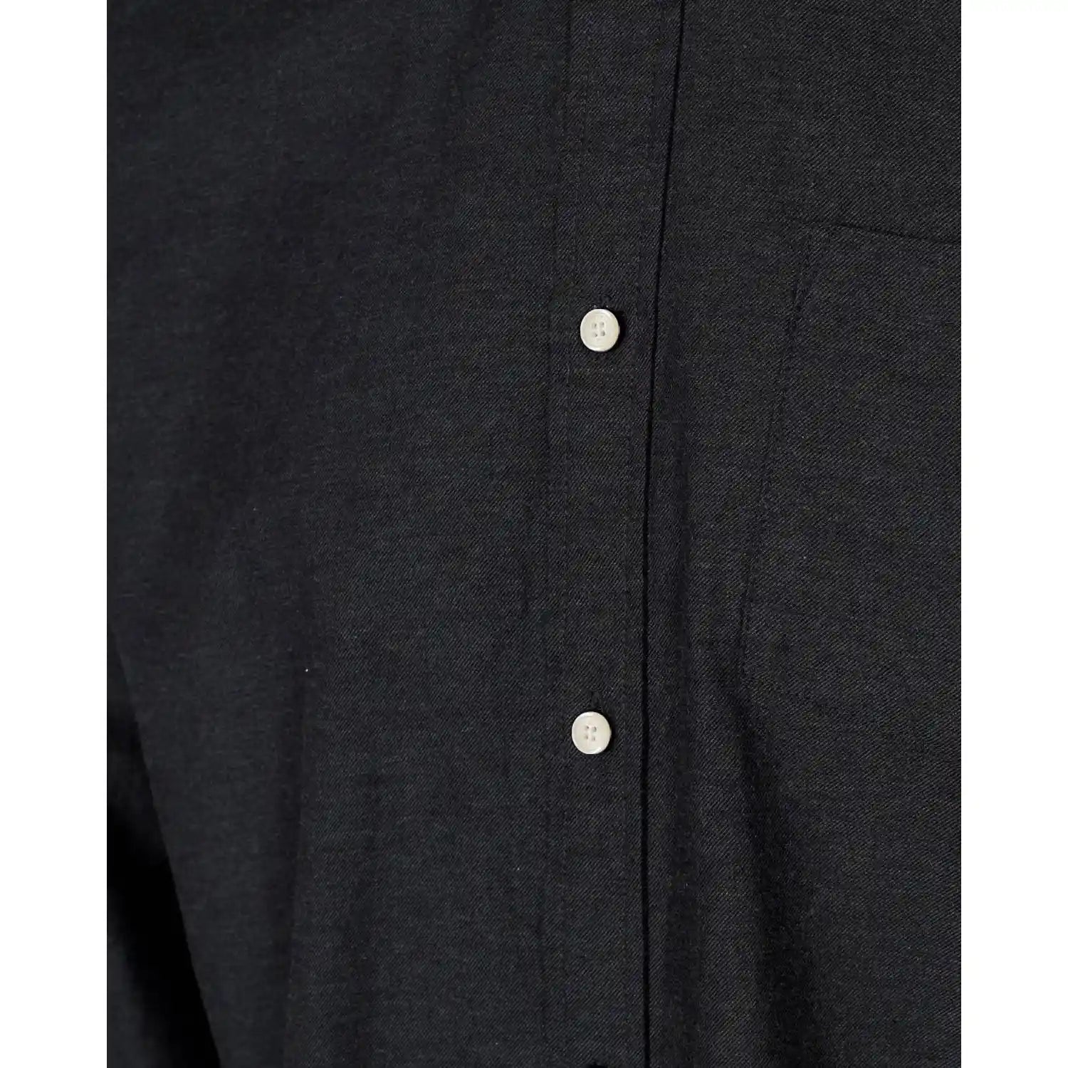 Minimum Jay 3.0 Longsleeve Shirt, black/grey melange — available at Norwood