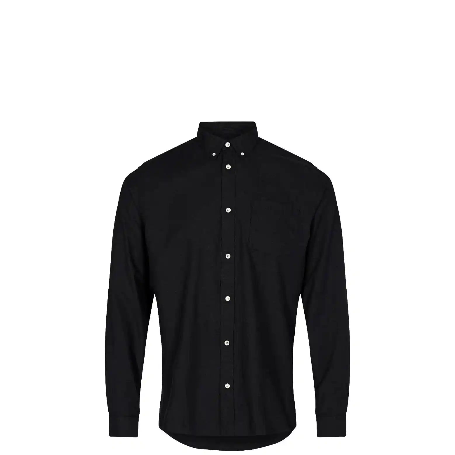 Minimum Jay 3.0 Longsleeve Shirt, black/grey melange