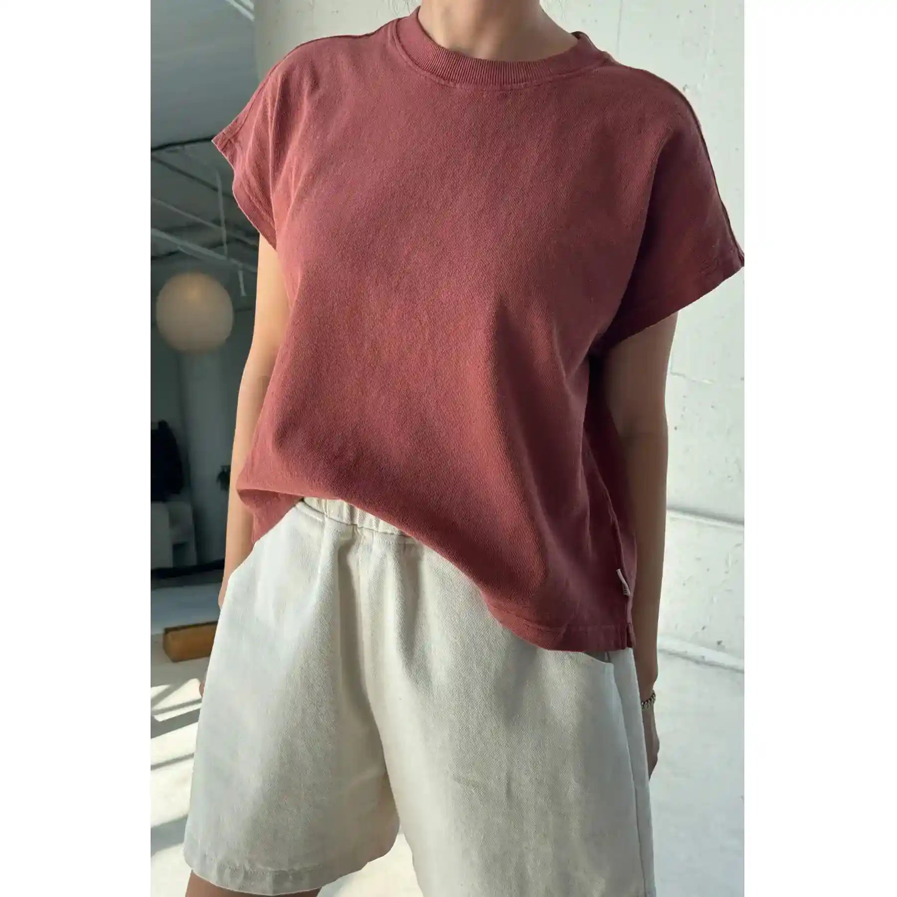 Le Bon Shoppe Womens Jeanne Tee, brick