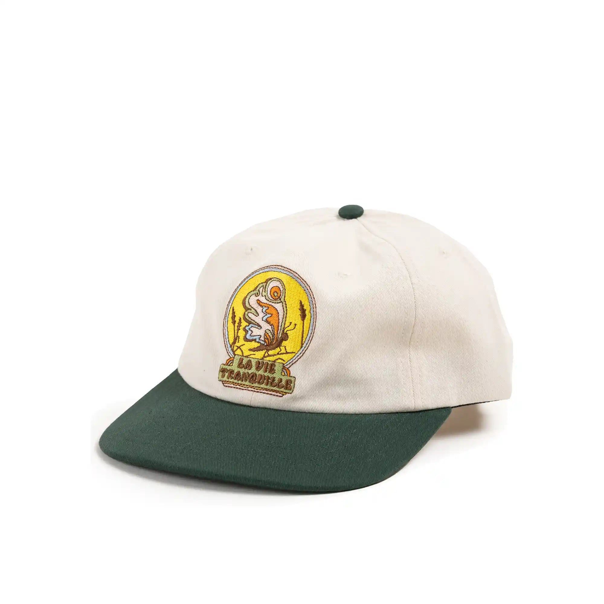 The Quiet Life Hickson La Vie Polo Hat (Made In Usa), natural/hunter green