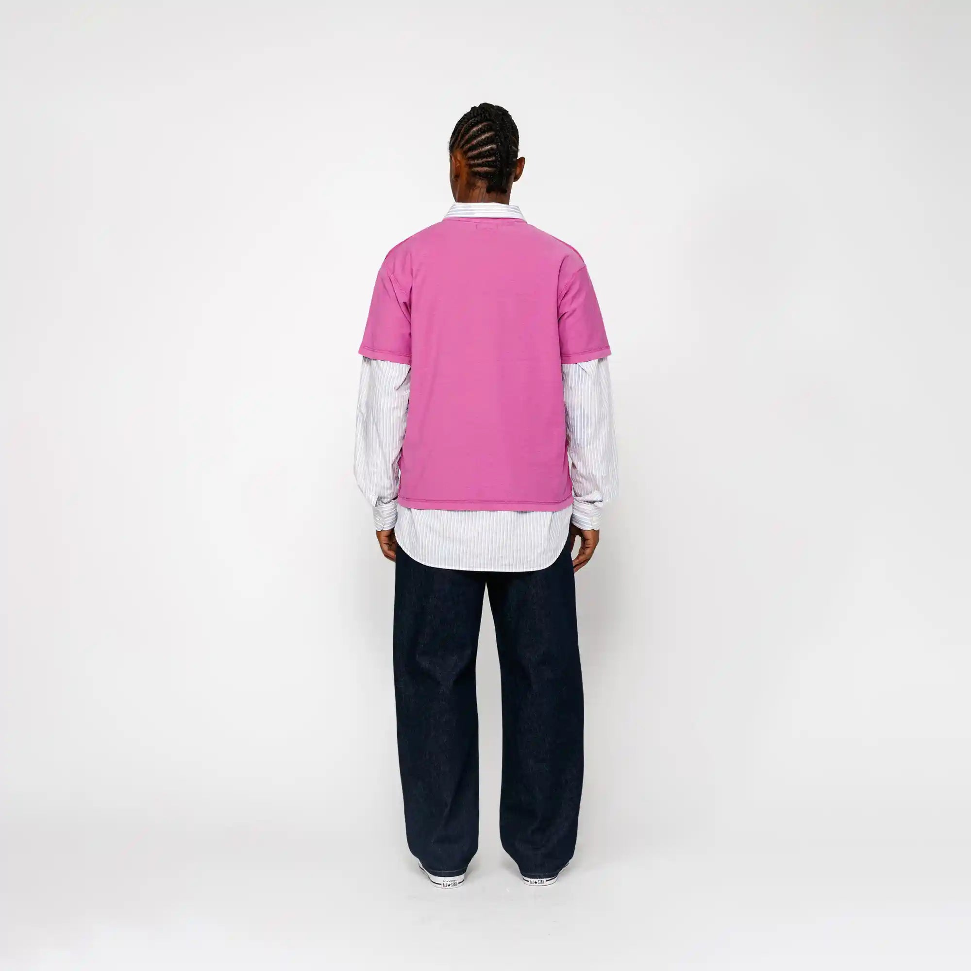 Stussy Lazy Short Sleeve Tee, magenta — available at Norwood