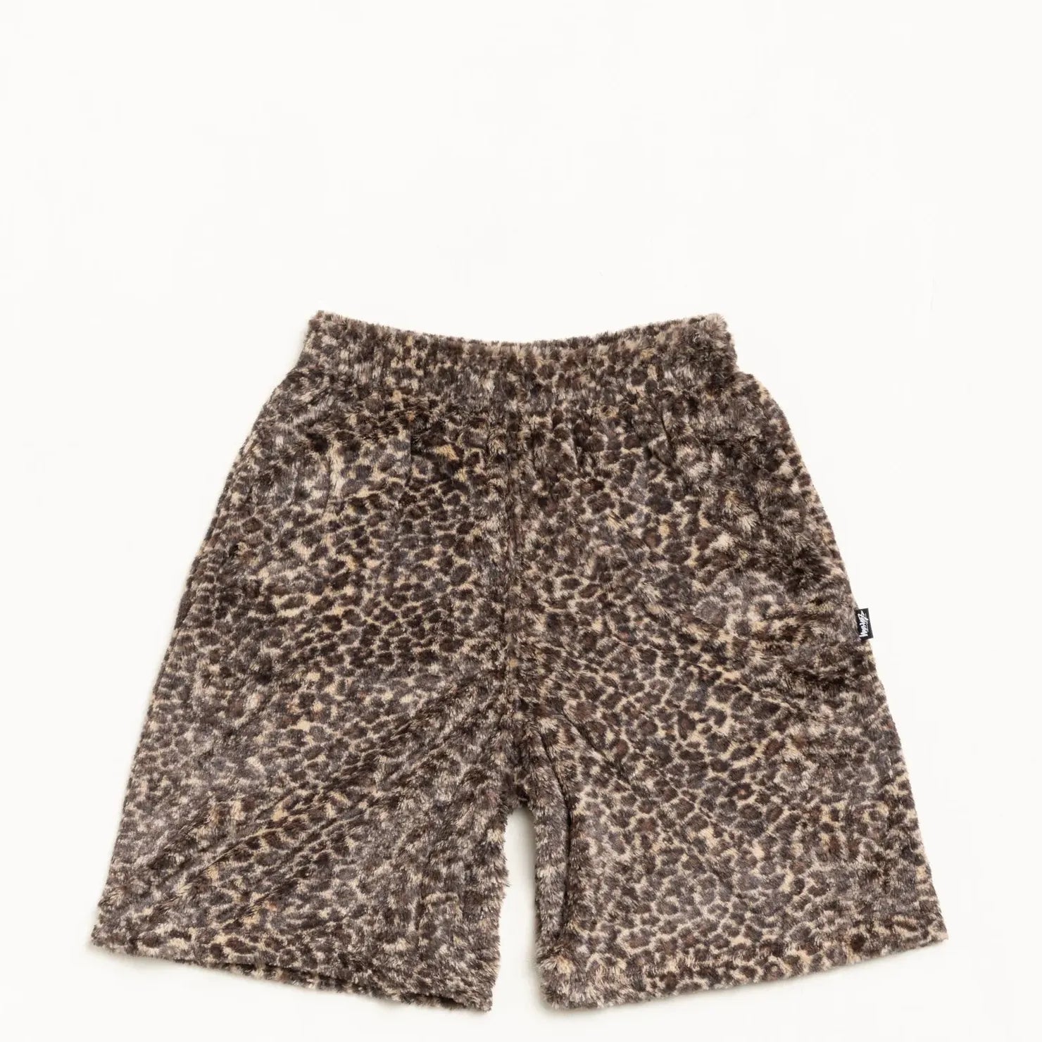 Stussy Pile Leopard Short, leopard — available at Norwood