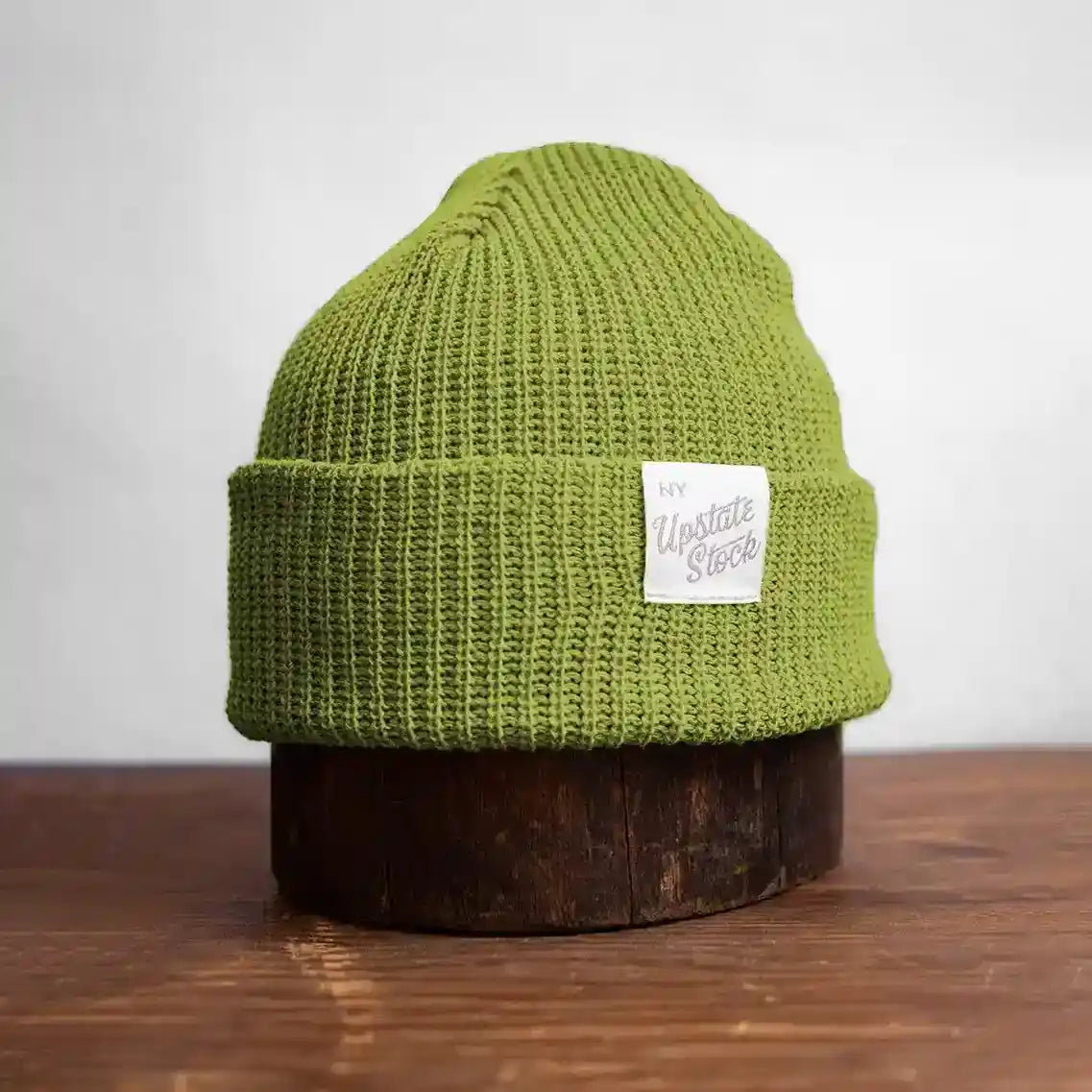 Upstate Stock Super Fine Upcycled Cotton Watchcap, pistachio green