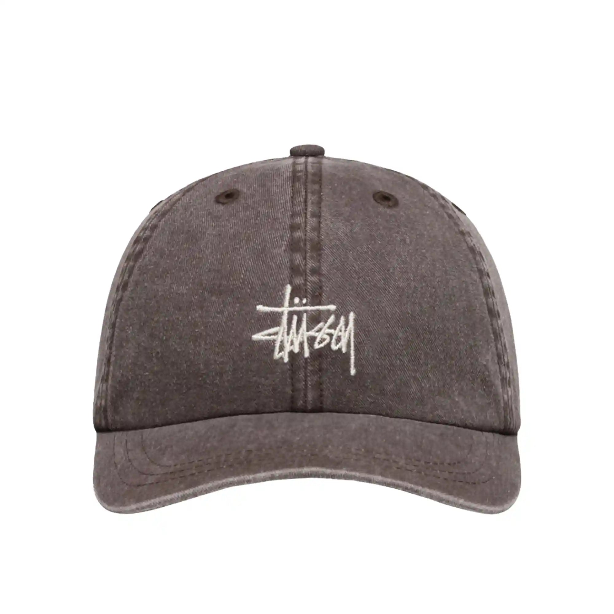 Stussy Washed Basic Low Pro Cap, mocha — available at Norwood