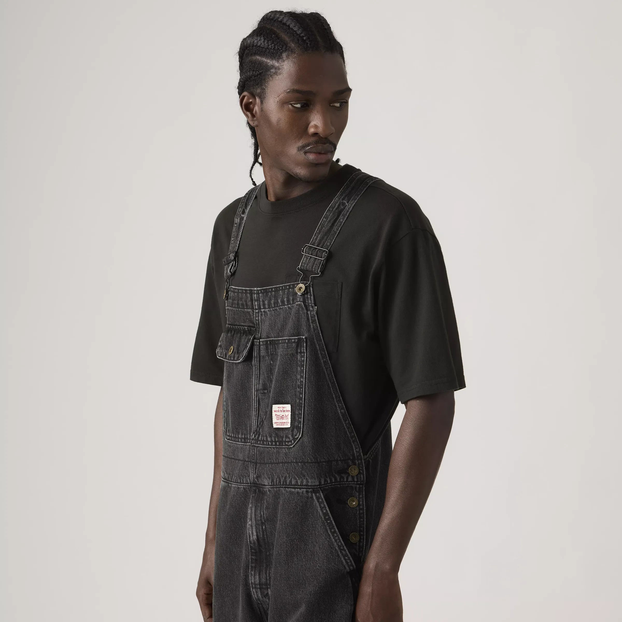 Levi's Loose Overalls, darkly wash overall — available at Norwood