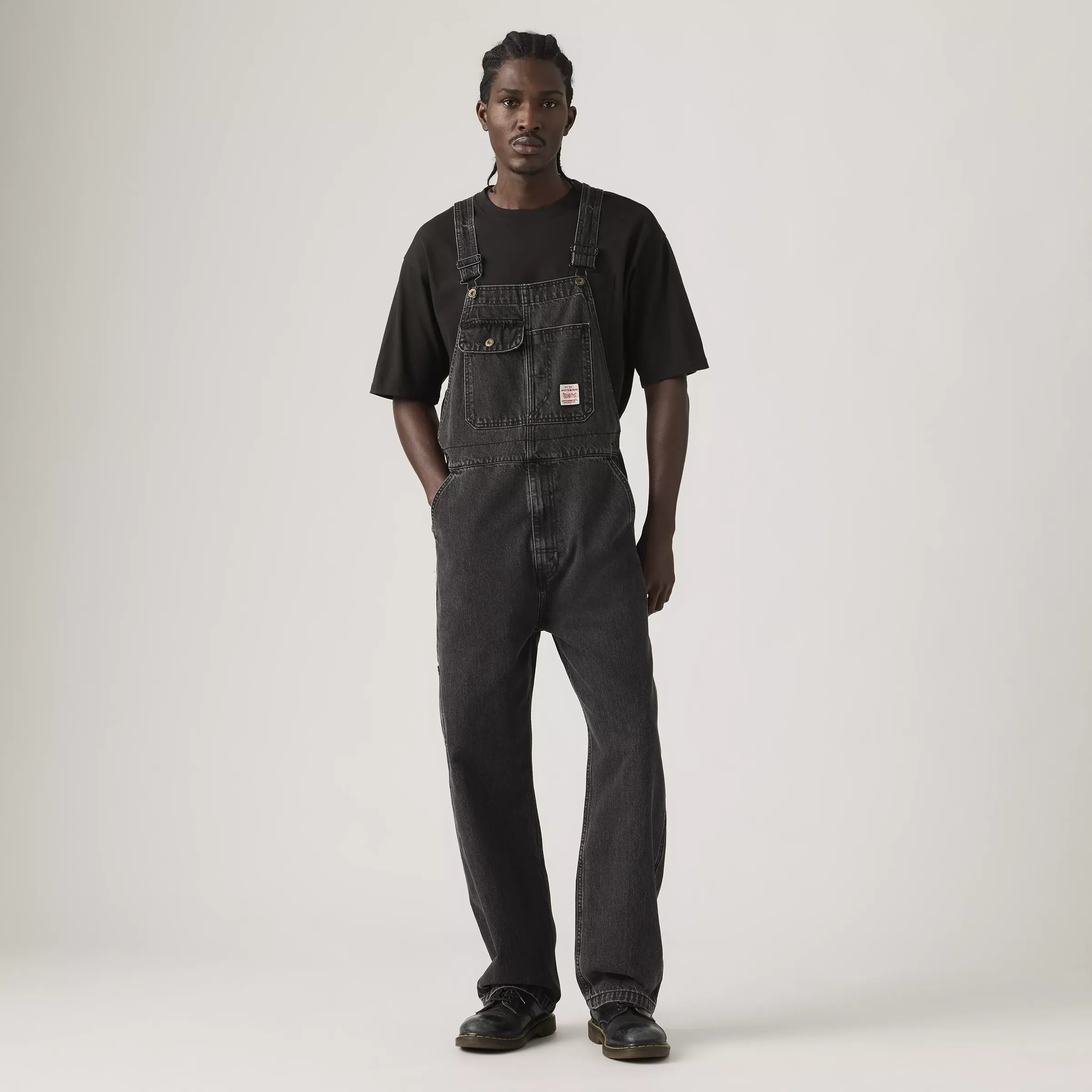 Levi's Loose Overalls, darkly wash overall — available at Norwood