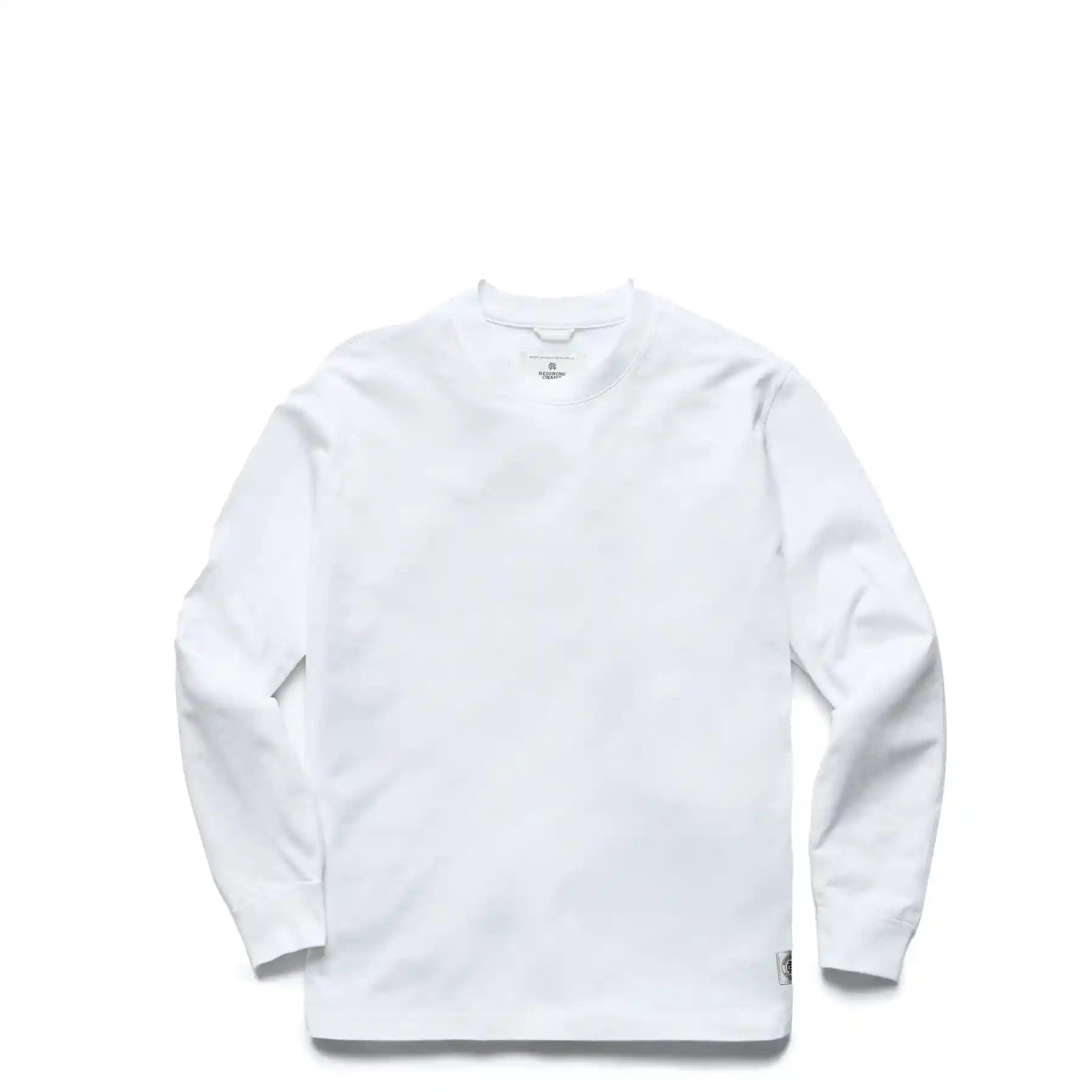Reigning Champ Midweight Jersey Classic Long Sleeve, white