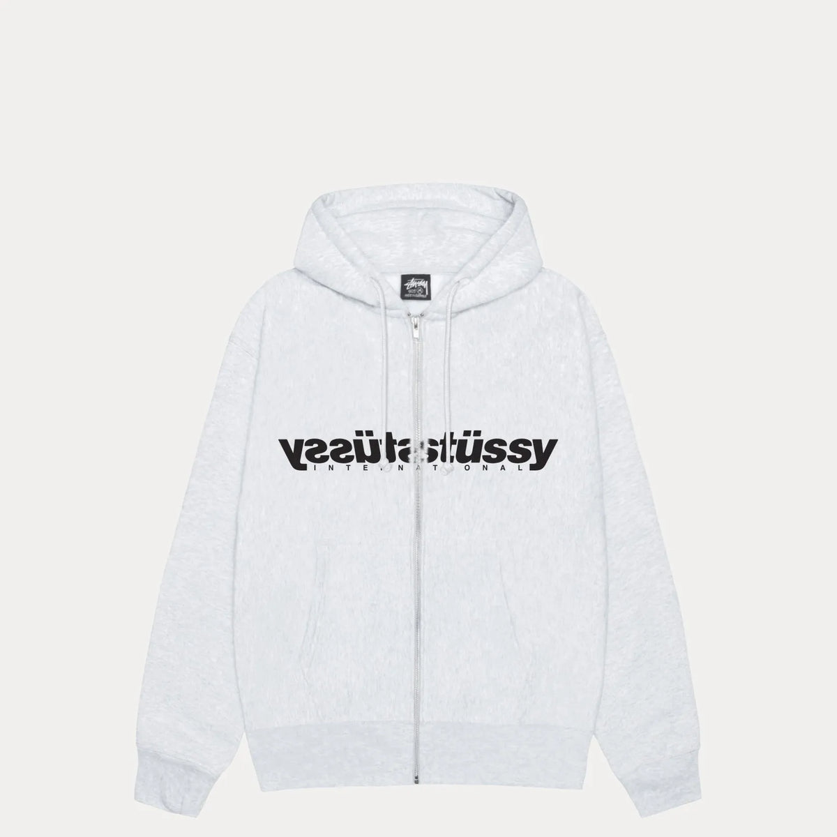 【s/ash】 star hood mirror_zip_hoodie_ash_heather_