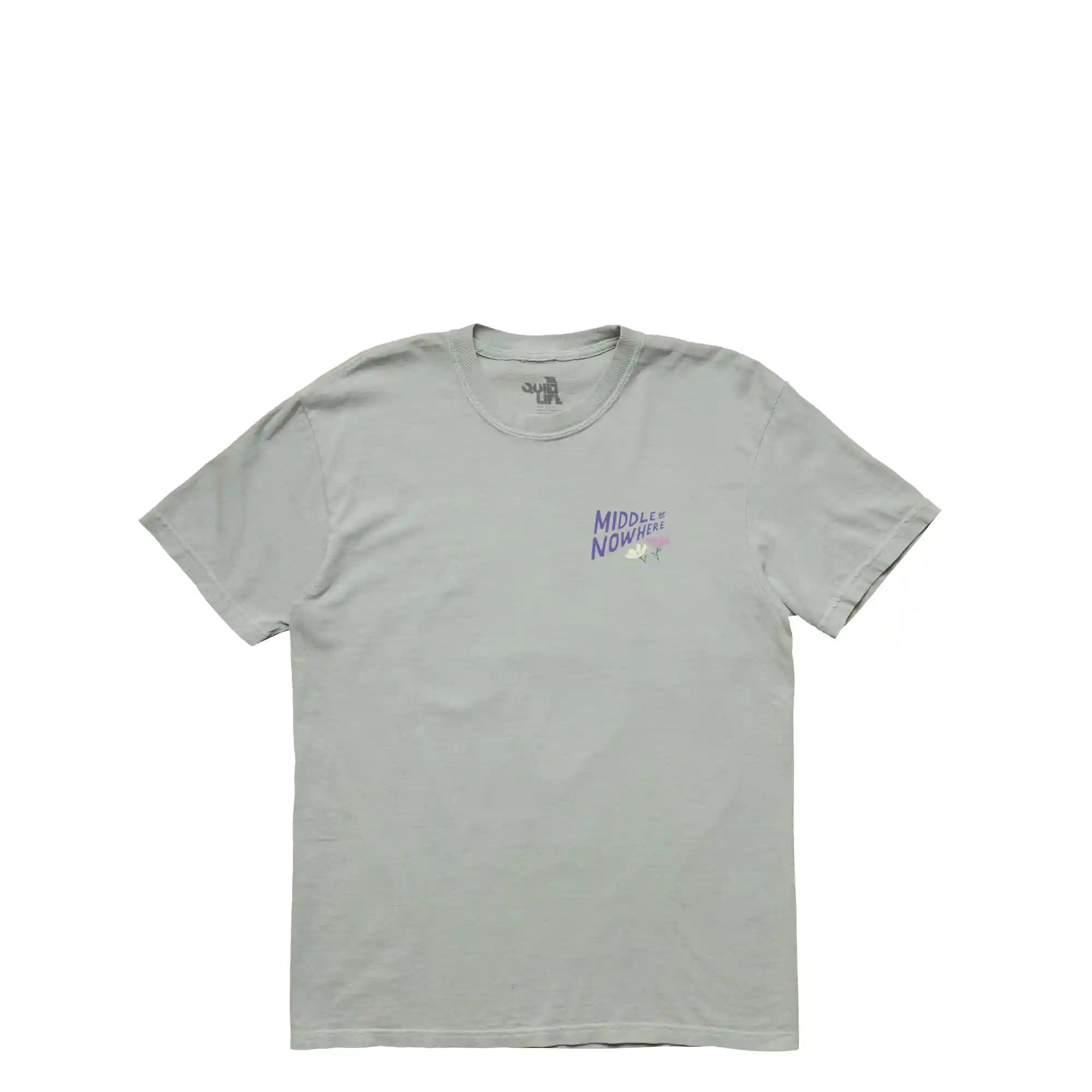The Quiet life Lonely Palm Mid Of Nowhere Pigment Dyed Tee, sage green — available at Norwood