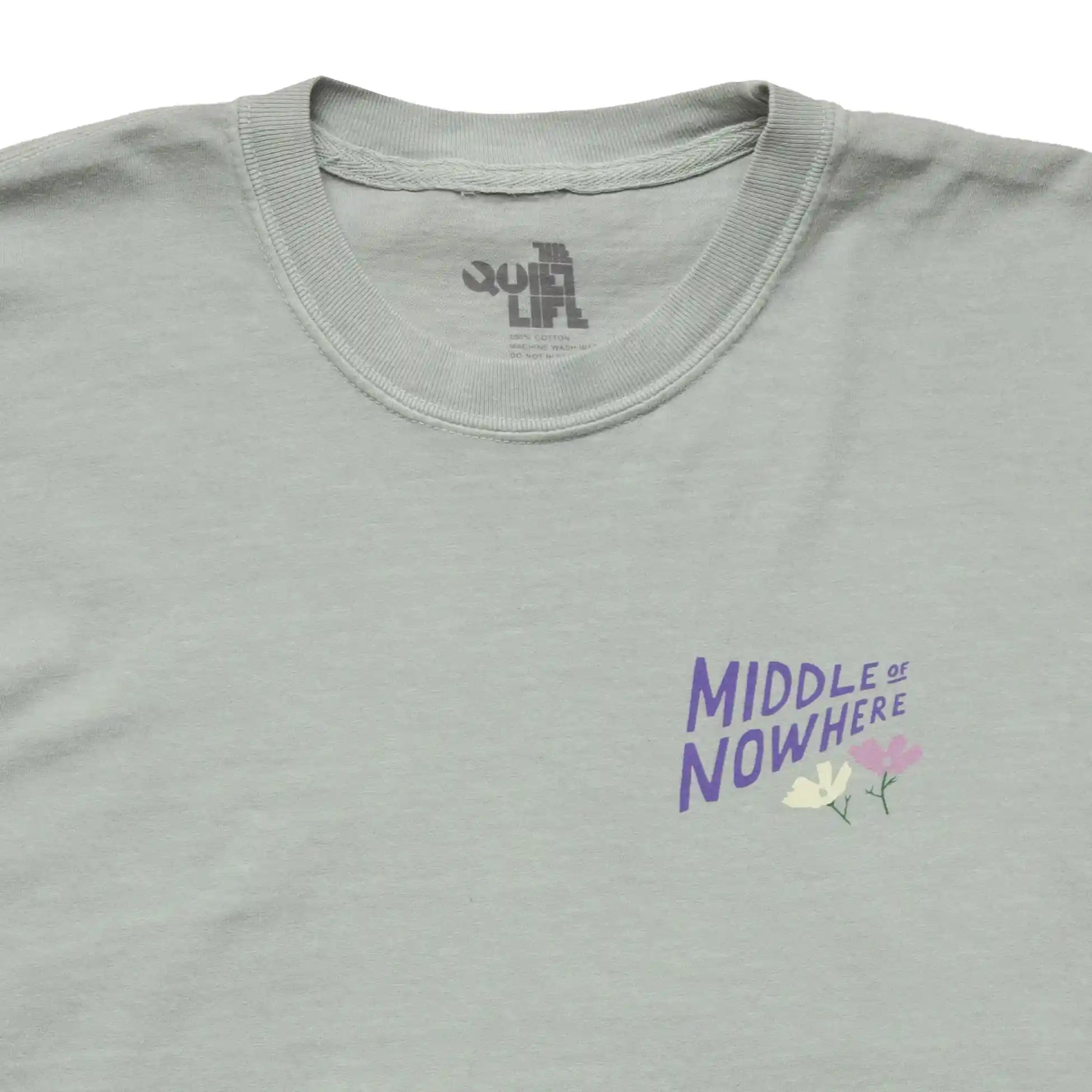 The Quiet life Lonely Palm Mid Of Nowhere Pigment Dyed Tee, sage green — available at Norwood