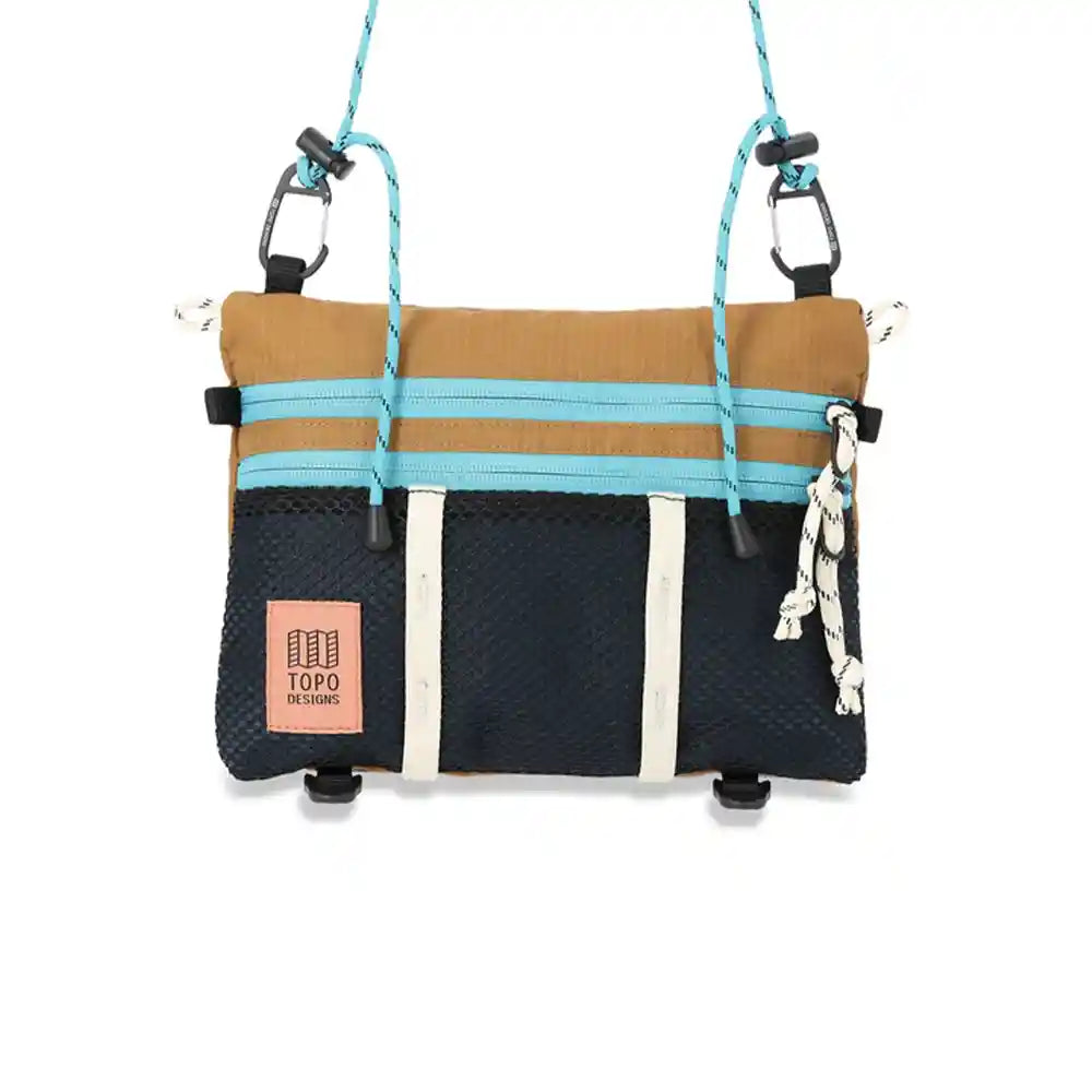 Topo Designs Mountain Accessory Shoulder Bag, khaki/pond blue — available at Norwood