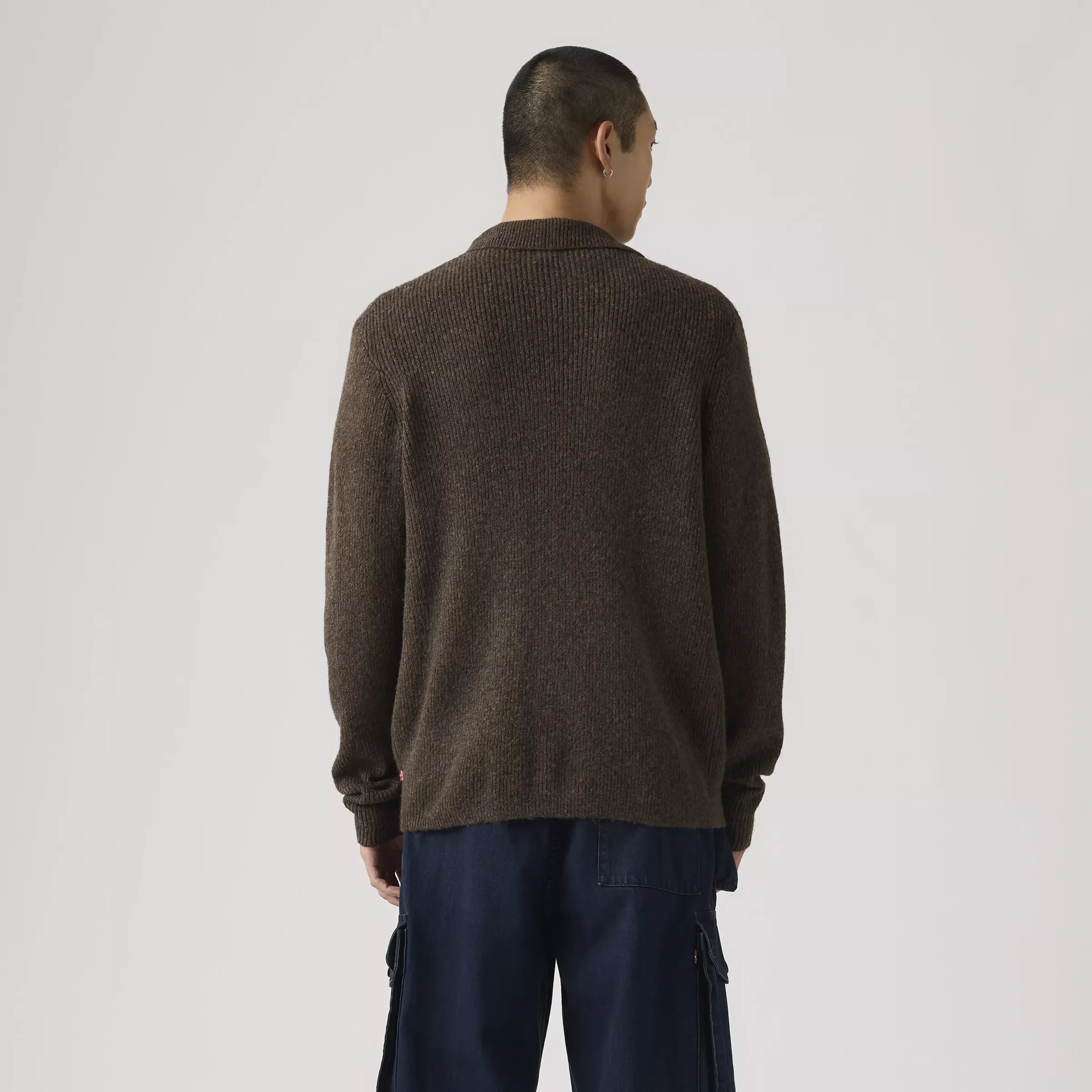 Levi's Catalina Cardigan, chocolate brown heather — available at Norwood
