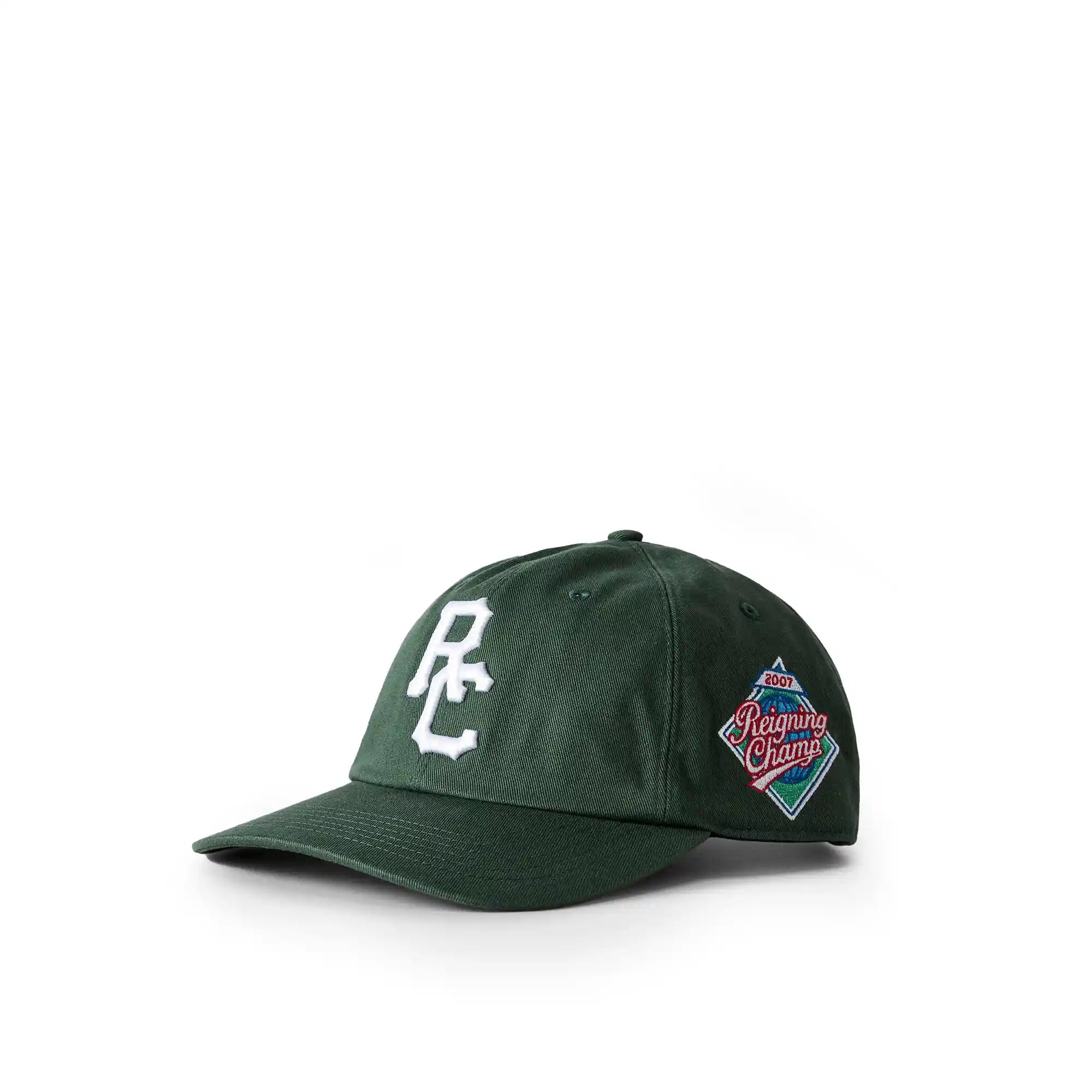 Reigning Champ Outfield Strapback Cap, british racing green-white