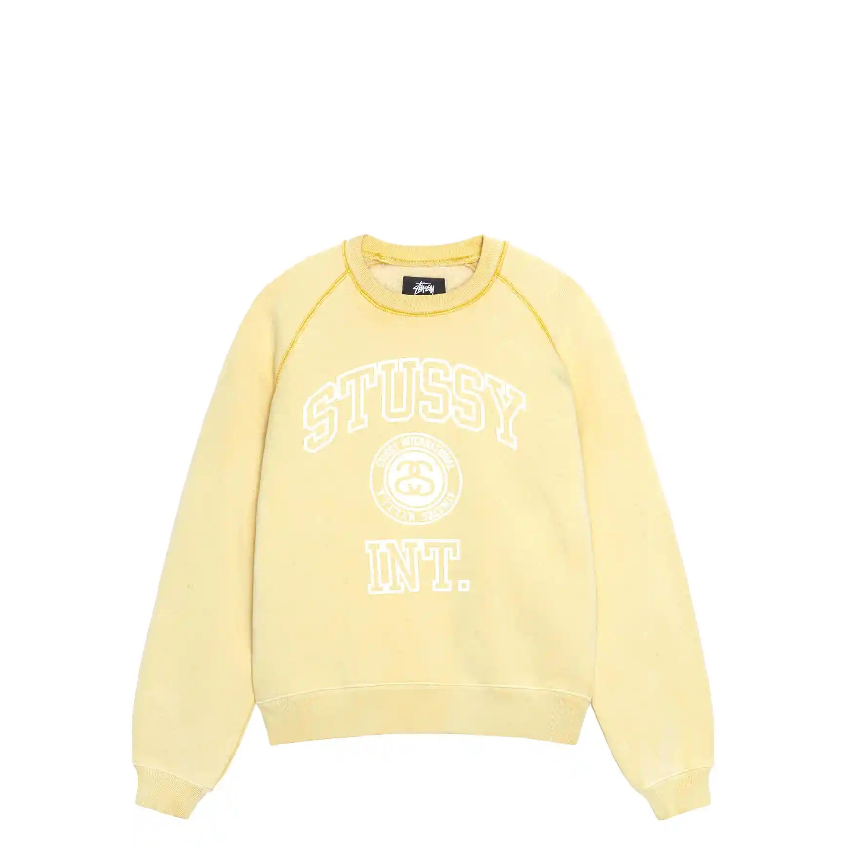 Stussy Overlock Varsity Raglan Crew, honey
