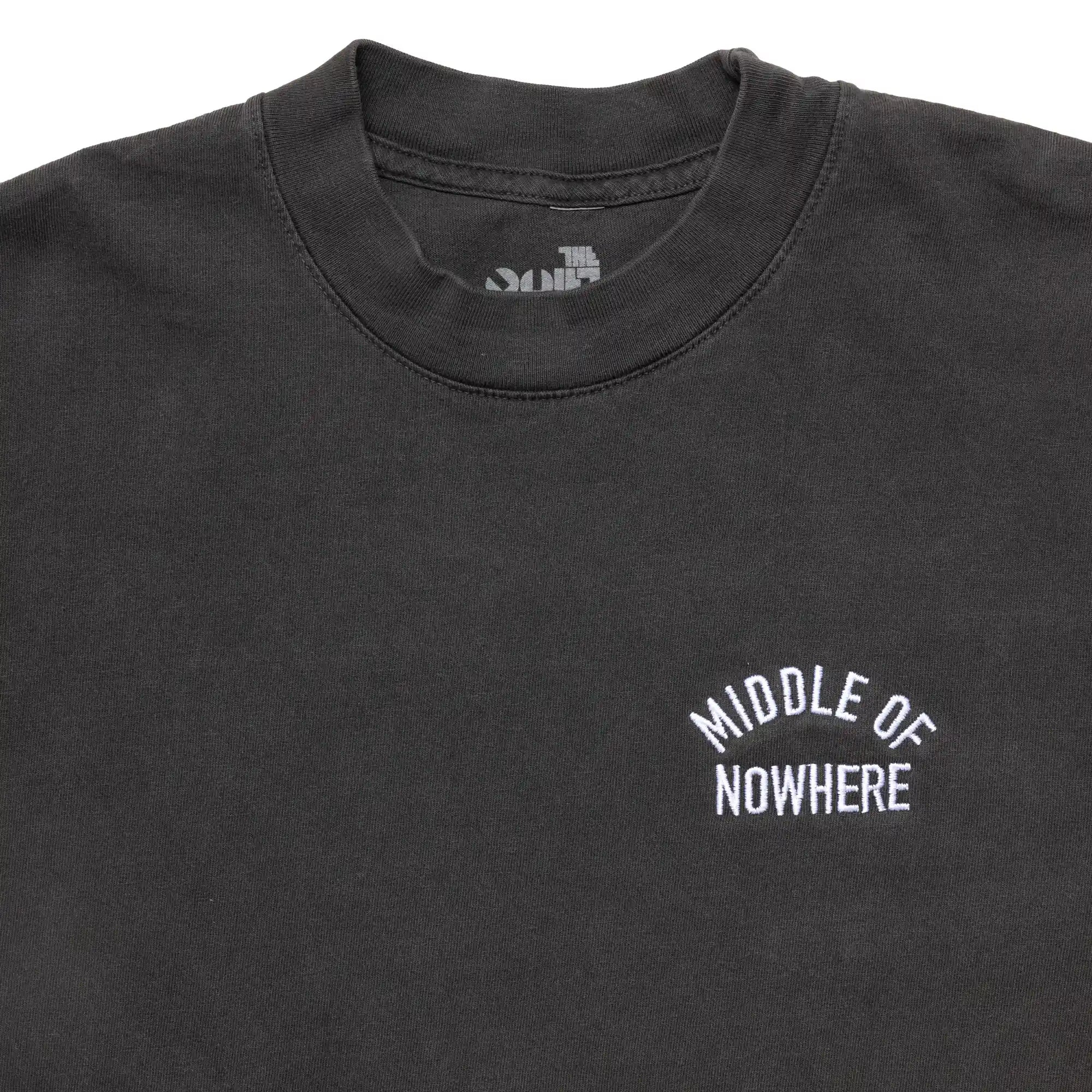 The Quiet life Middle Of Nowhere Tee, vintage black — available at Norwood