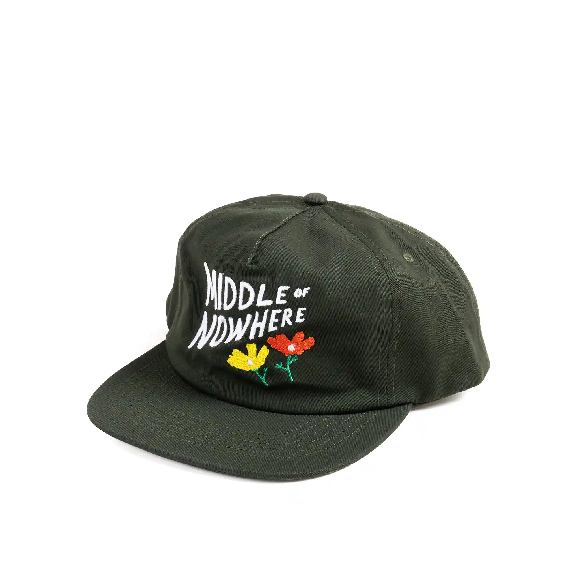 The Quiet life Lonely Palm Mid Of Nowhere Relaxed Snapback Hat, forest green
