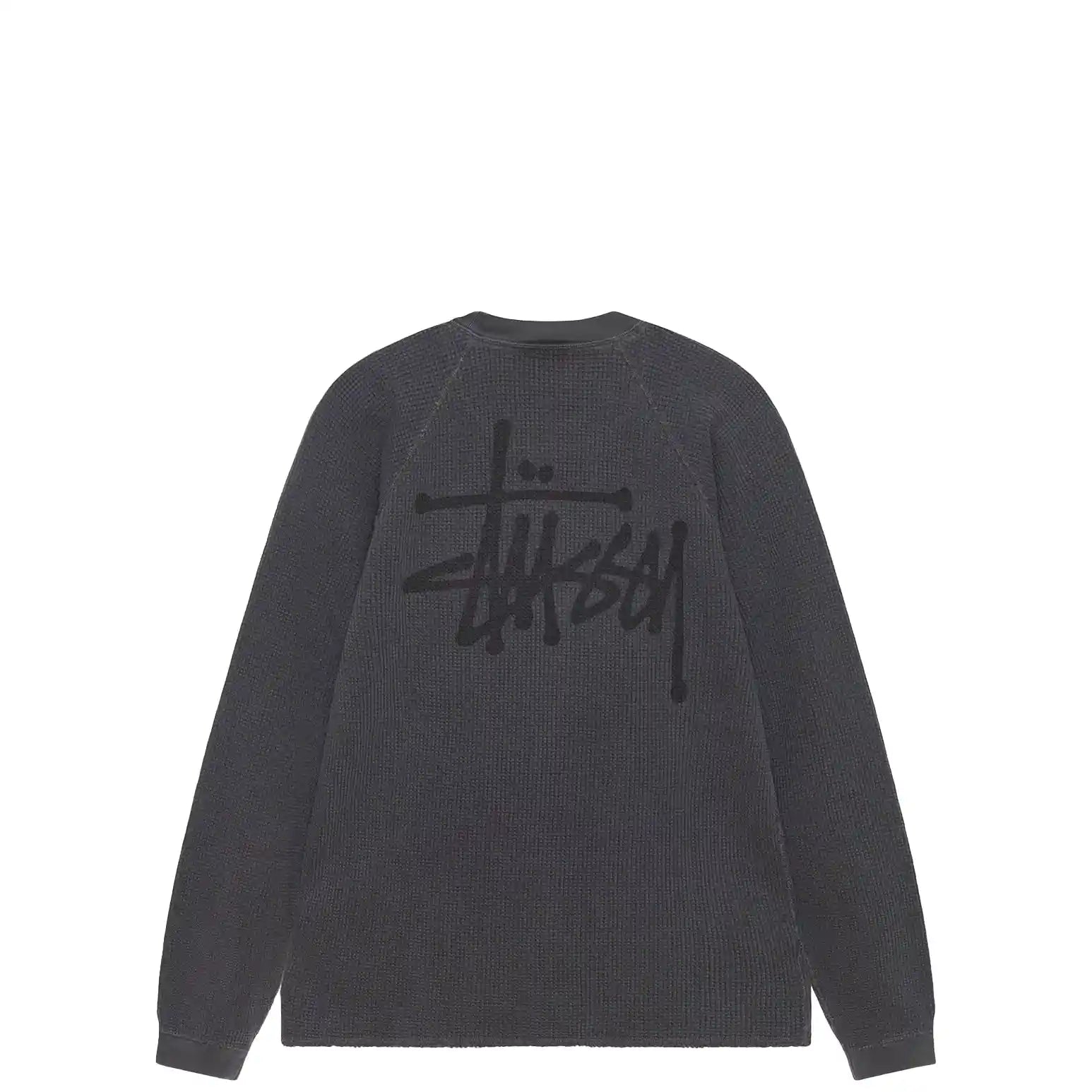 Stussy Raglan Thermal Basic Stock, washed black