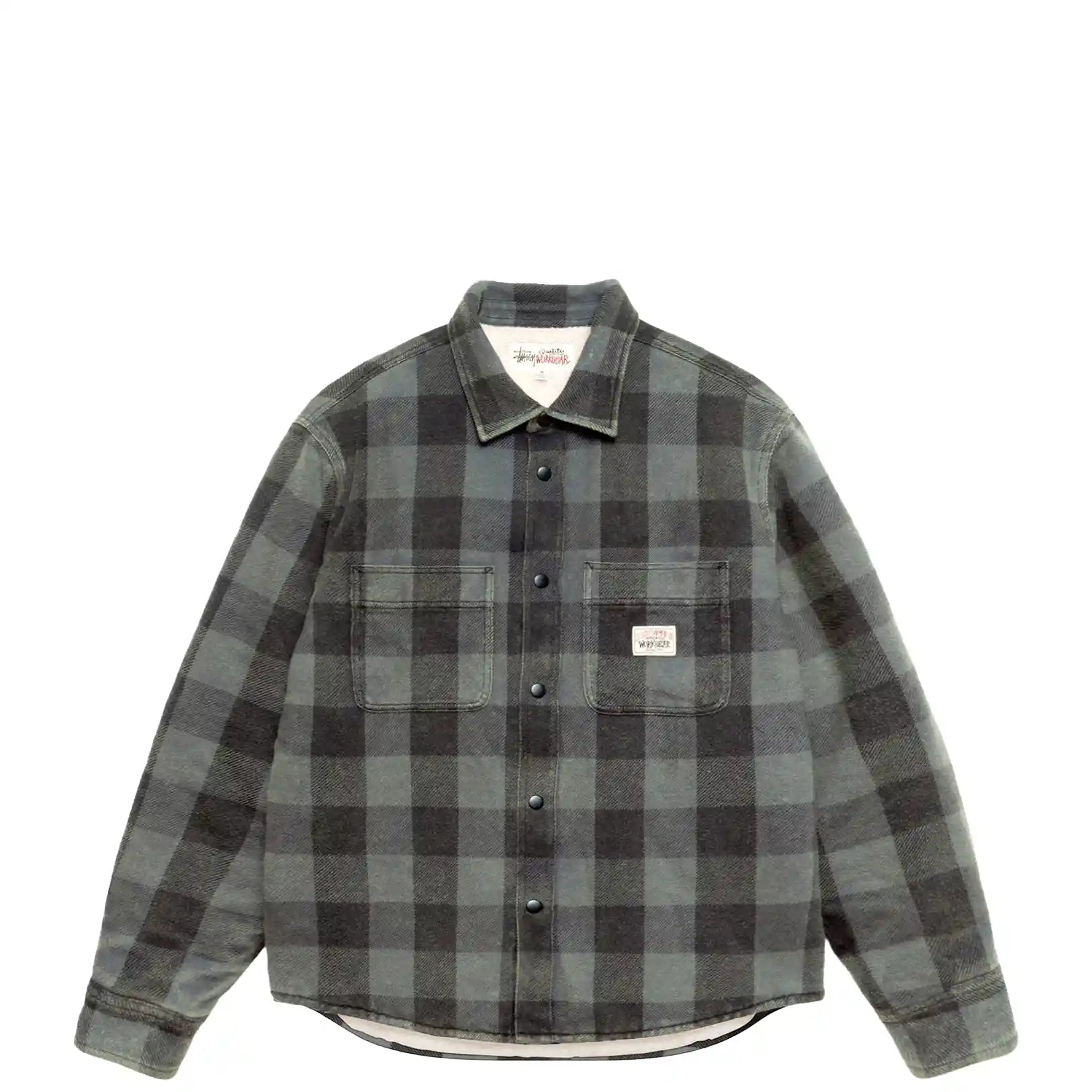 Stussy Buffalo Plaid Shirt, grey