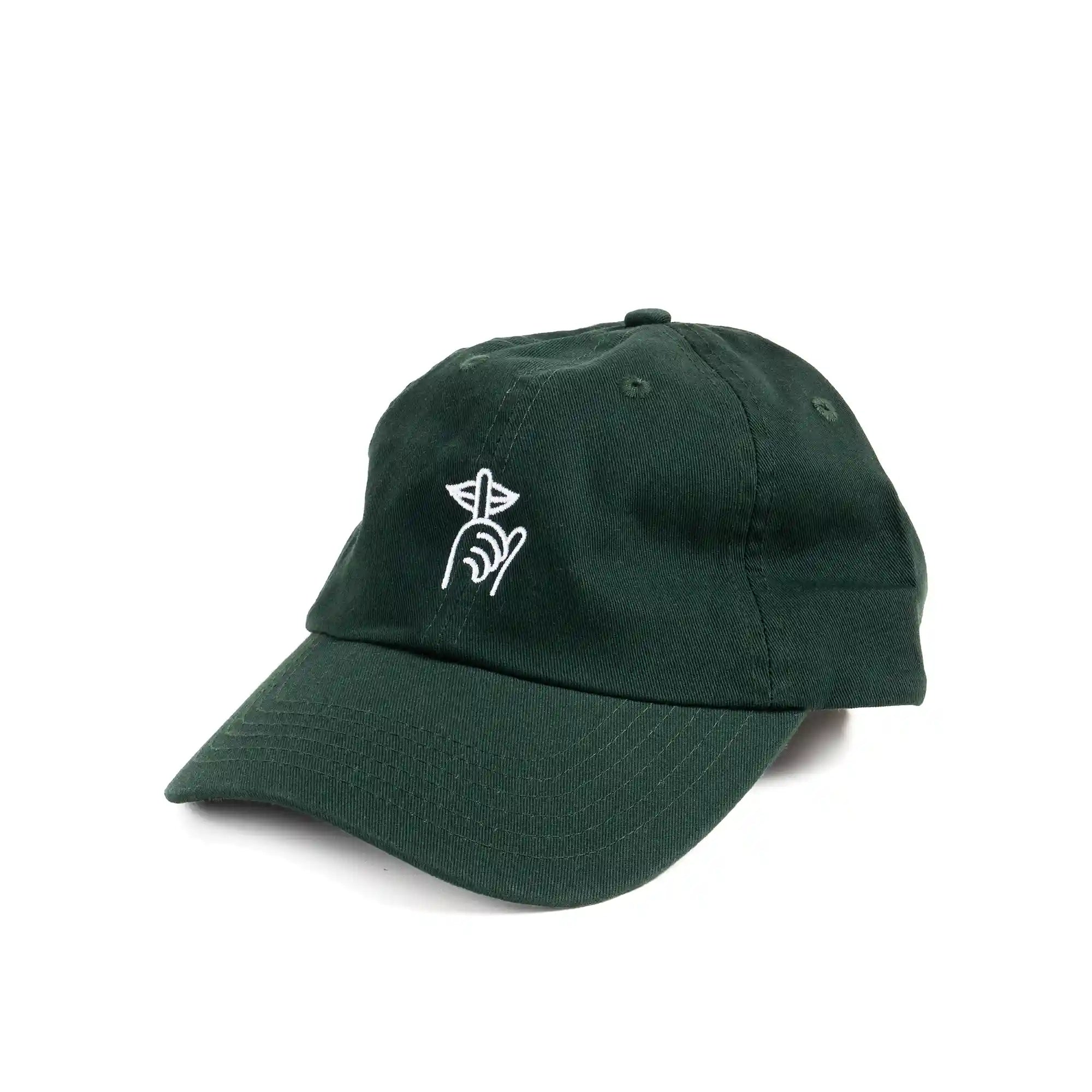 The Quiet life Shhh Logo Dad Hat, hunter green