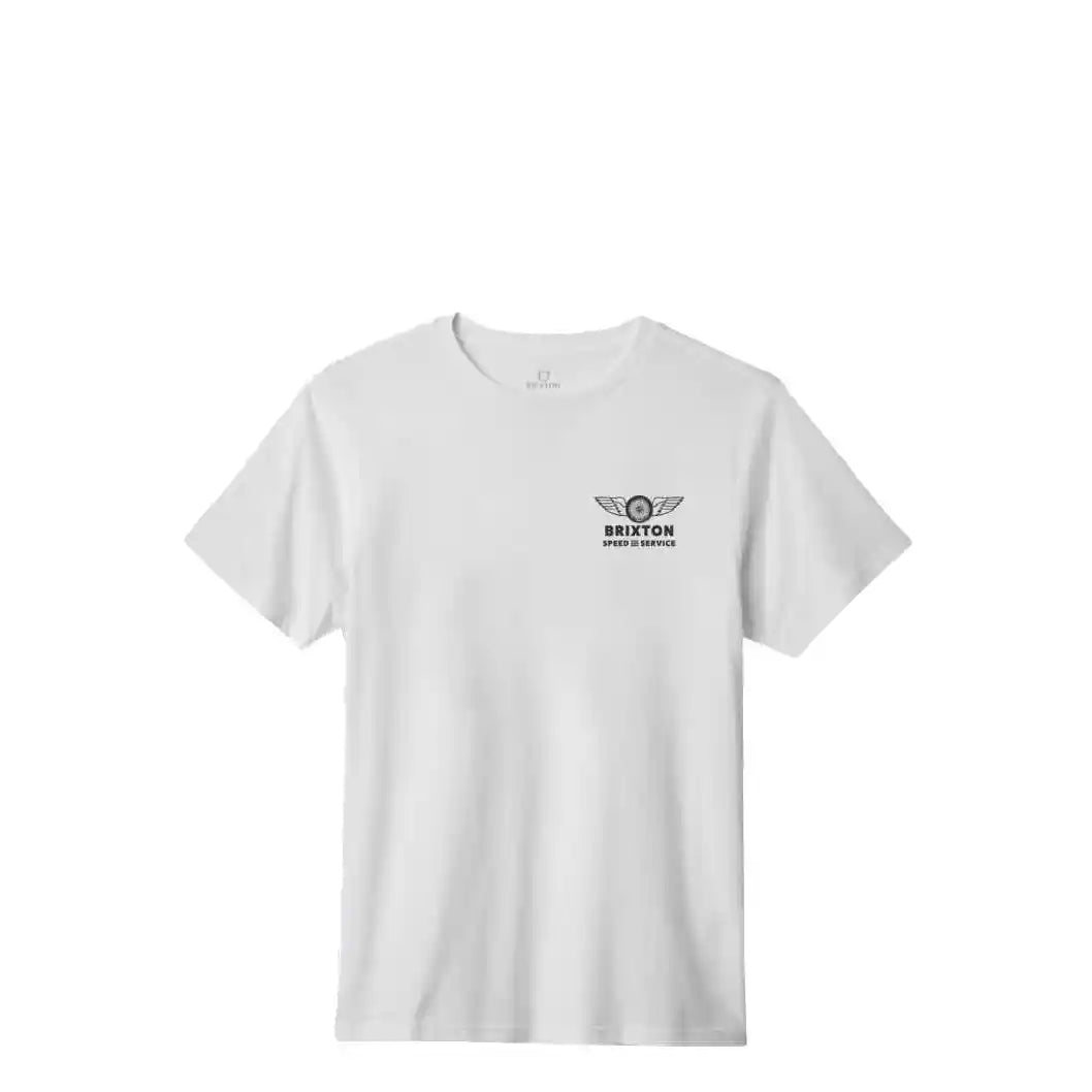 Brixton Spoke Tee, white — available at Norwood
