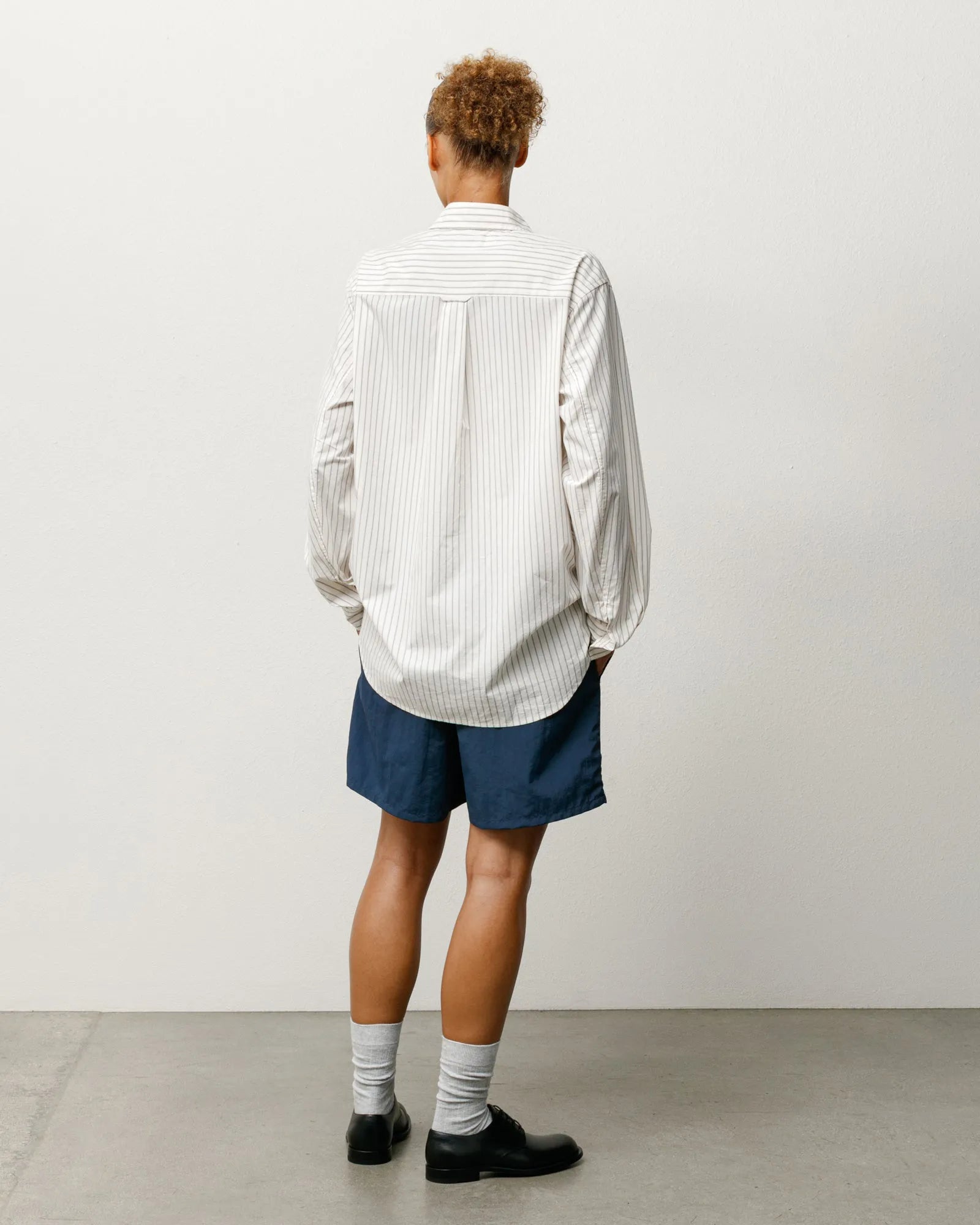Stussy Standard Shirt, natural stripe — available at Norwood