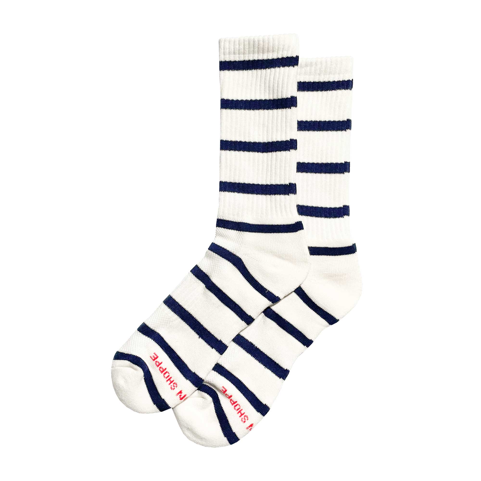 Le Bon Shoppe Womens Extended Striped Boyfriend Socks, Sailor Stripe