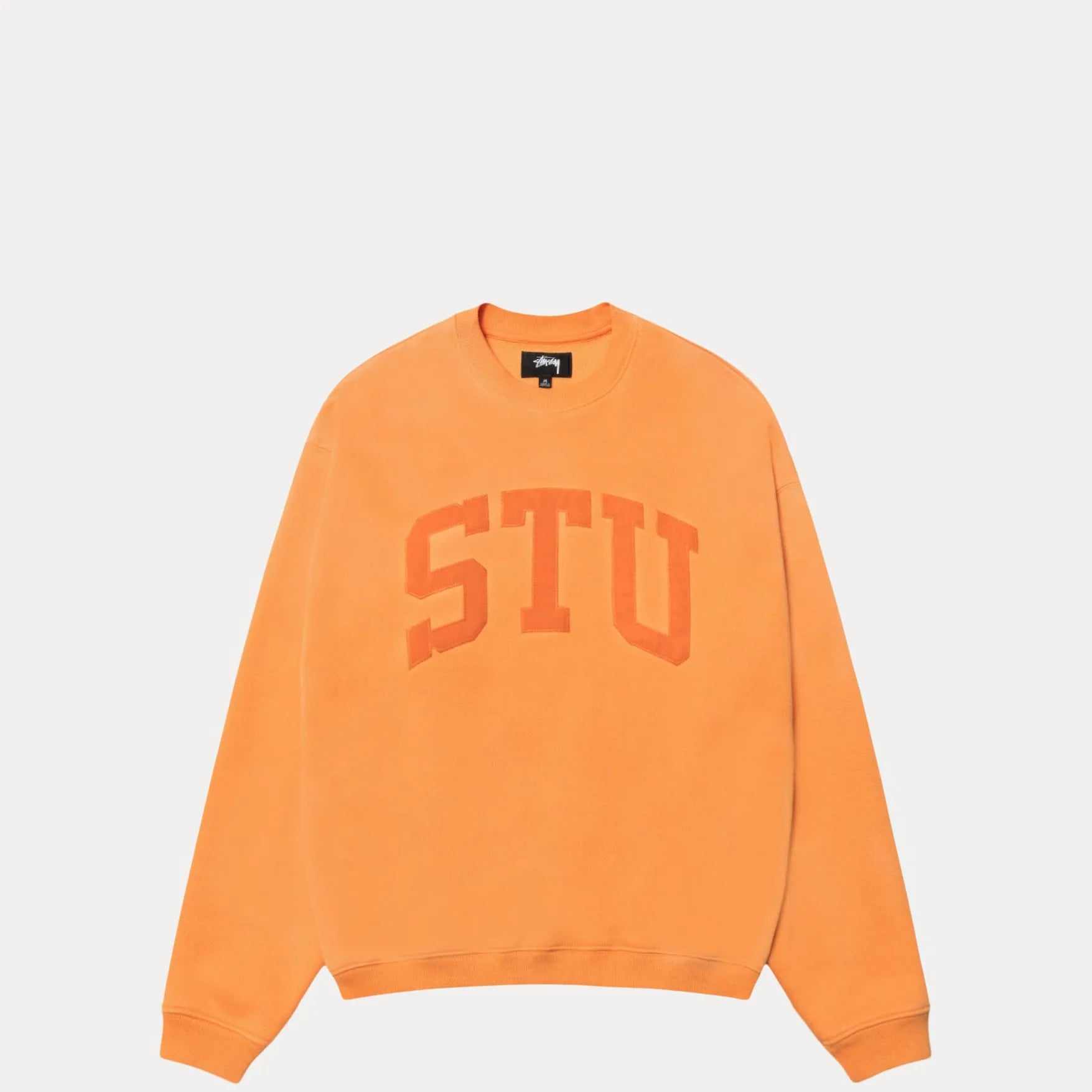Stussy Stu Applique Crew, orange