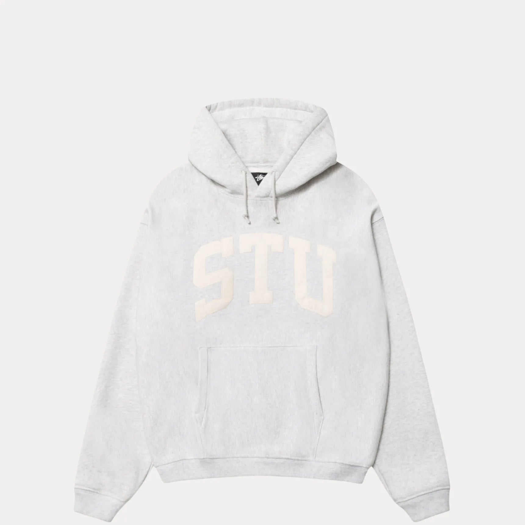 Stussy Stu Applique Hood, ash heather