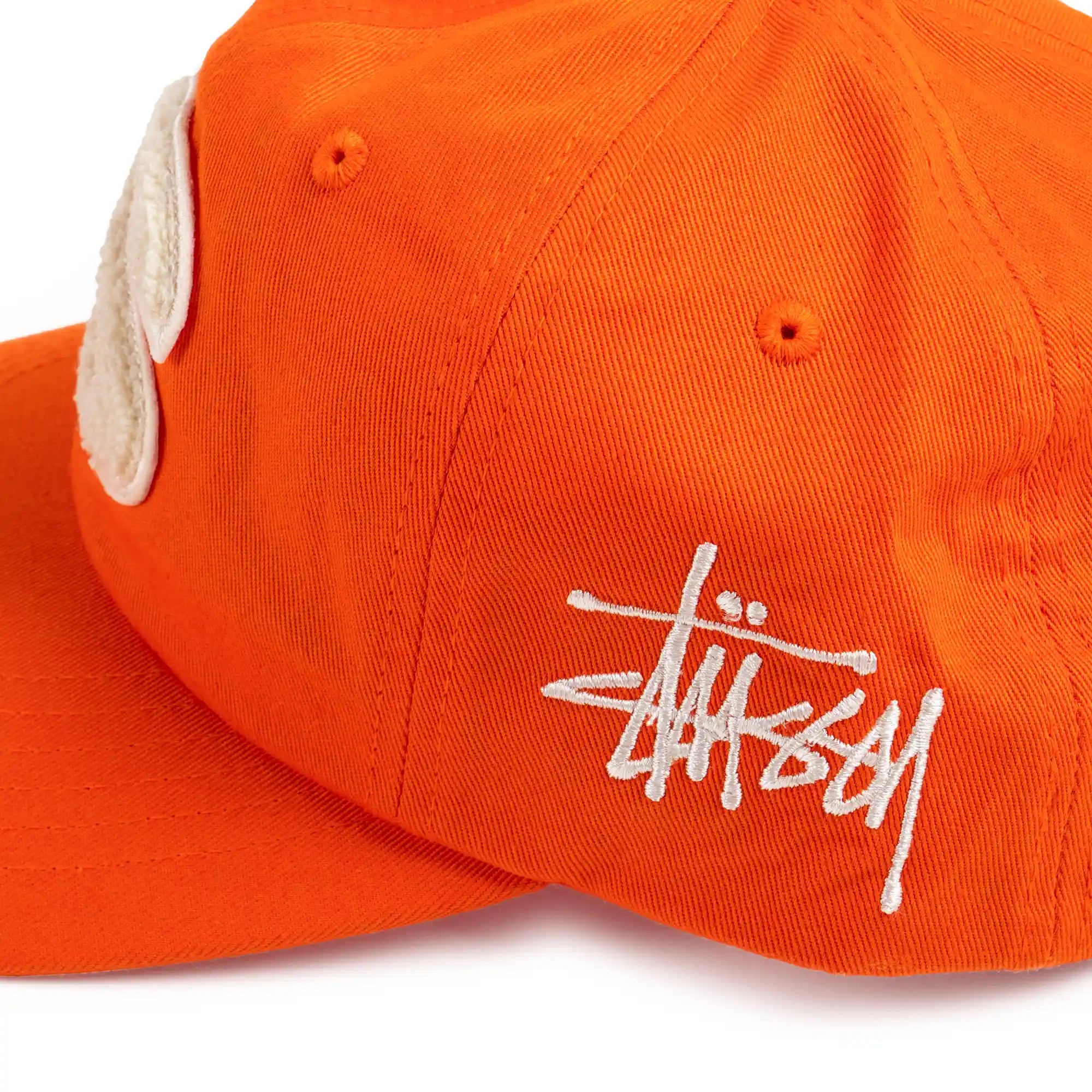 Stussy Chenille S Low Pro Cap, orange — available at Norwood
