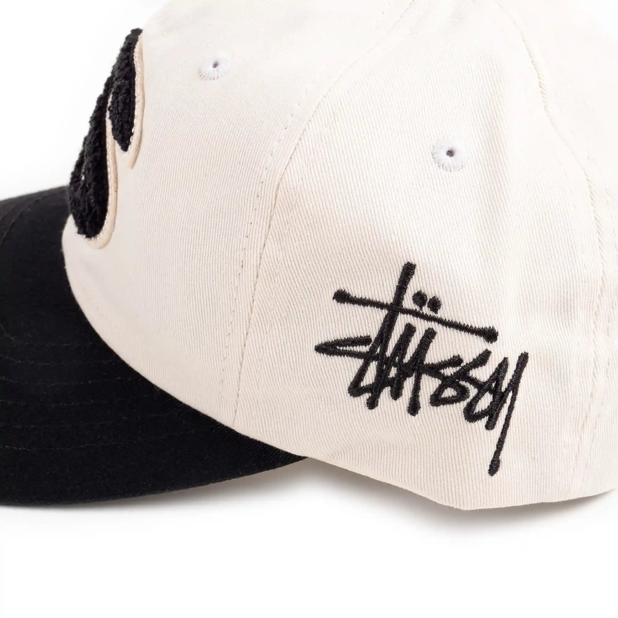 Stussy Chenille S Low Pro Cap, natural — available at Norwood