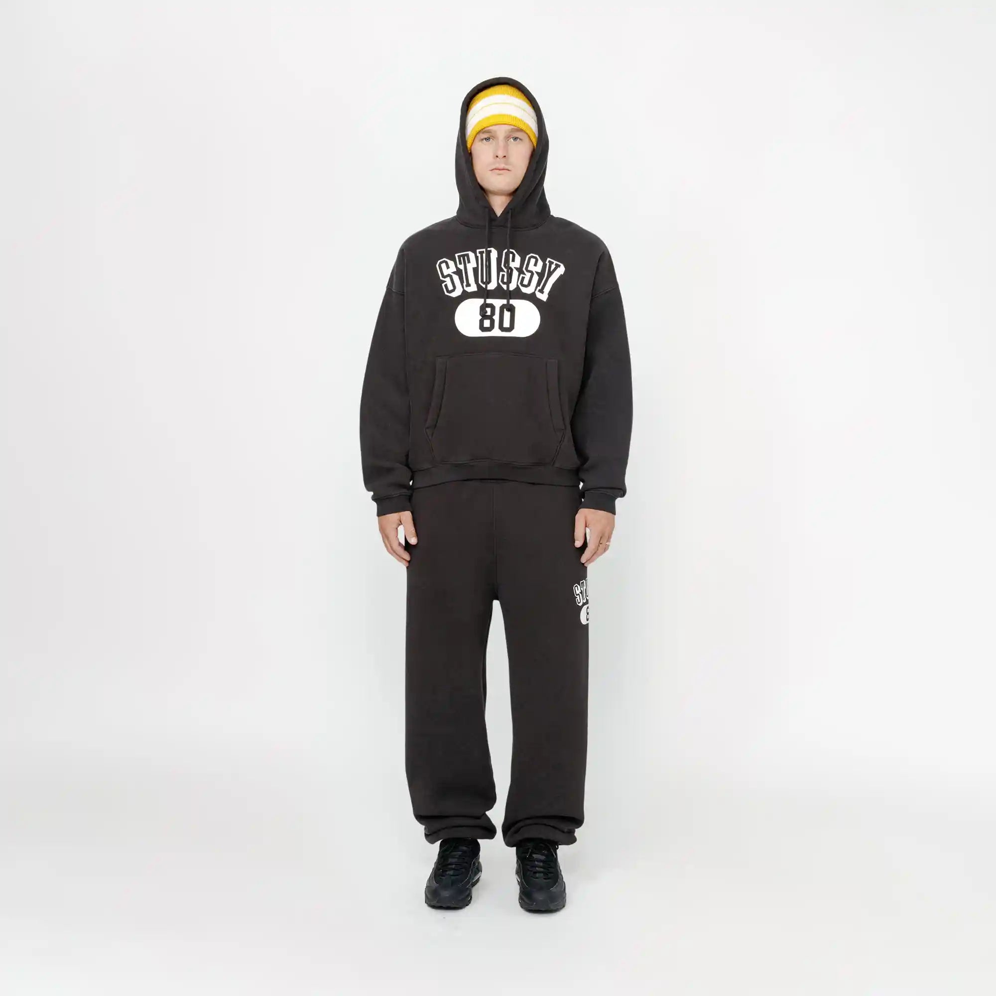 Stussy Stussy 80 Fleece Pant, washed black — available at Norwood