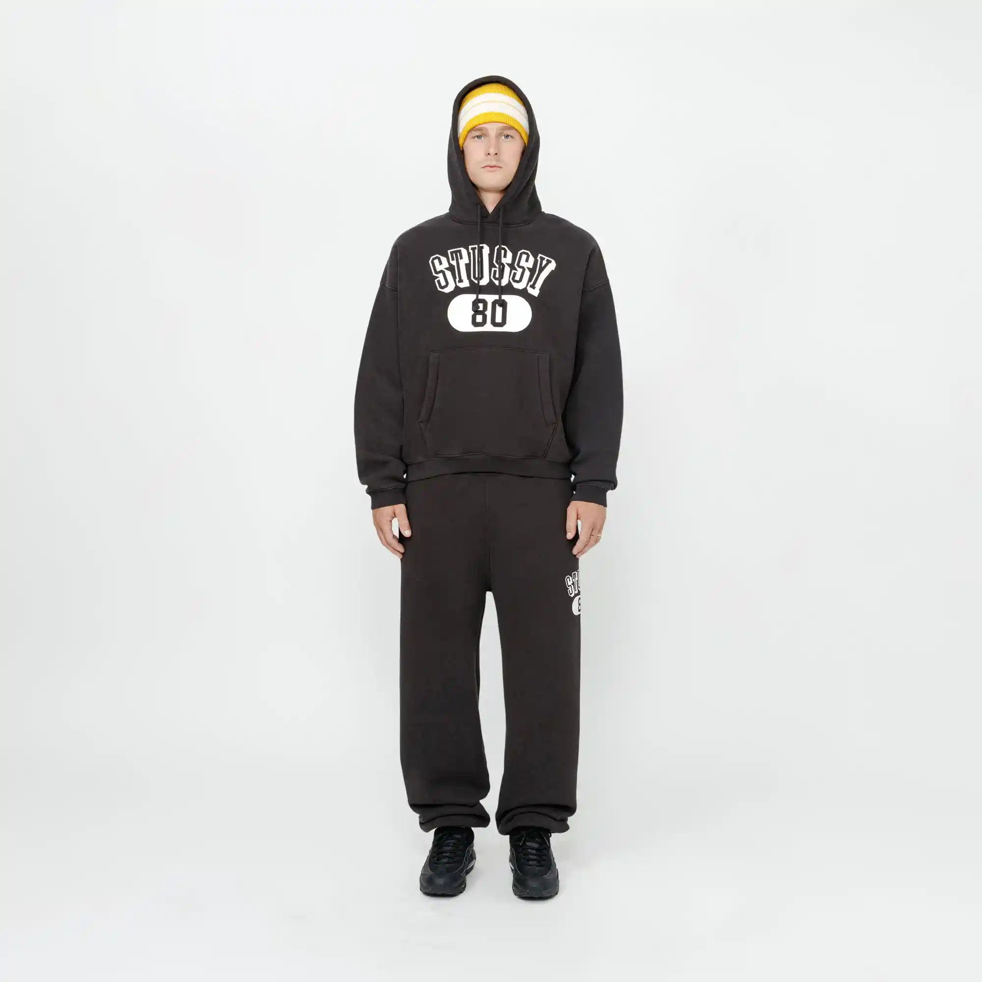 Stussy Stussy 80 Relaxed Hood, washed black — available at Norwood