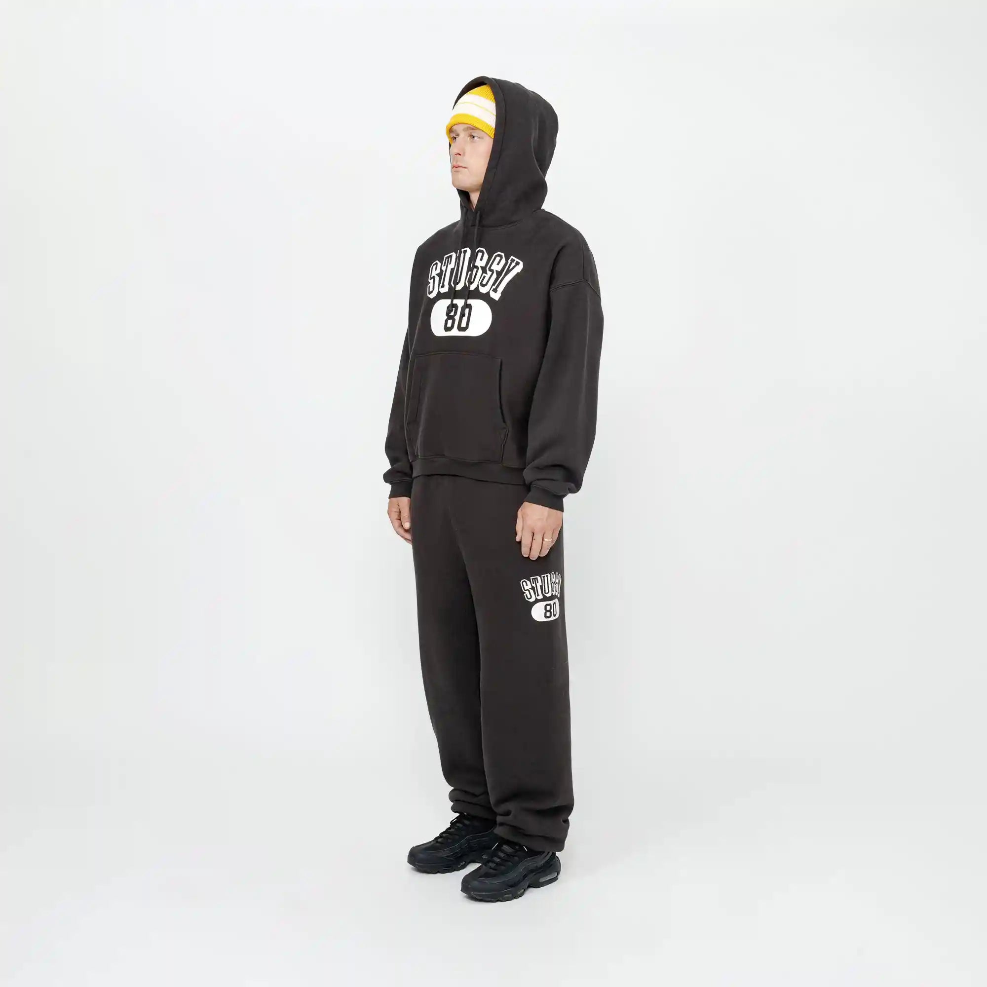 Stussy Stussy 80 Relaxed Hood, washed black — available at Norwood