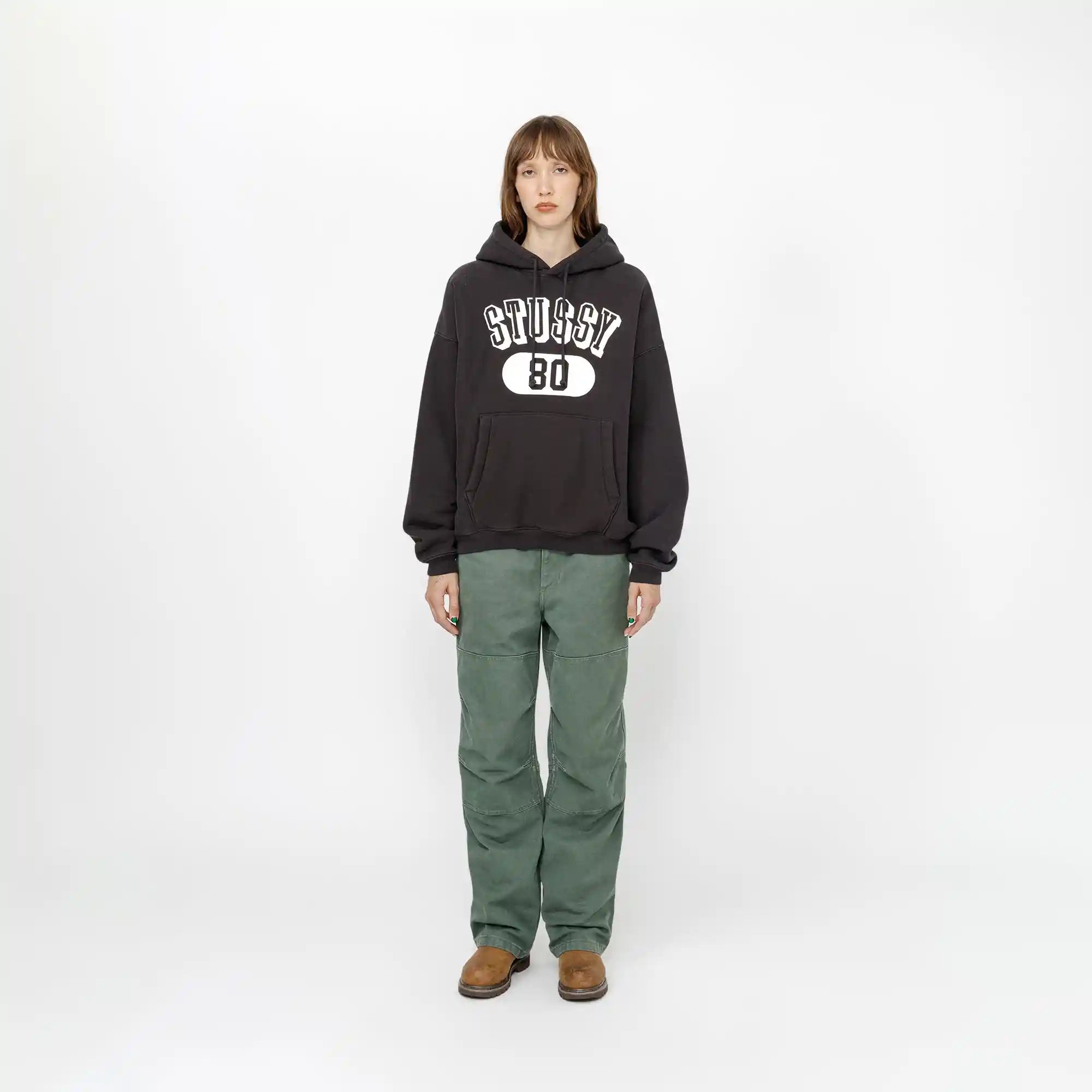 Stussy Stussy 80 Relaxed Hood, washed black — available at Norwood