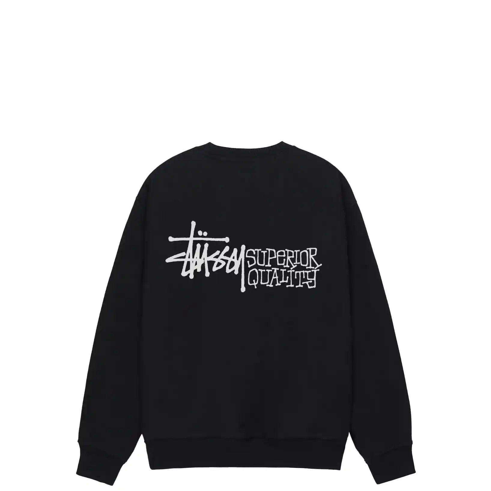 Stussy Superior Quality Crew, black — available at Norwood