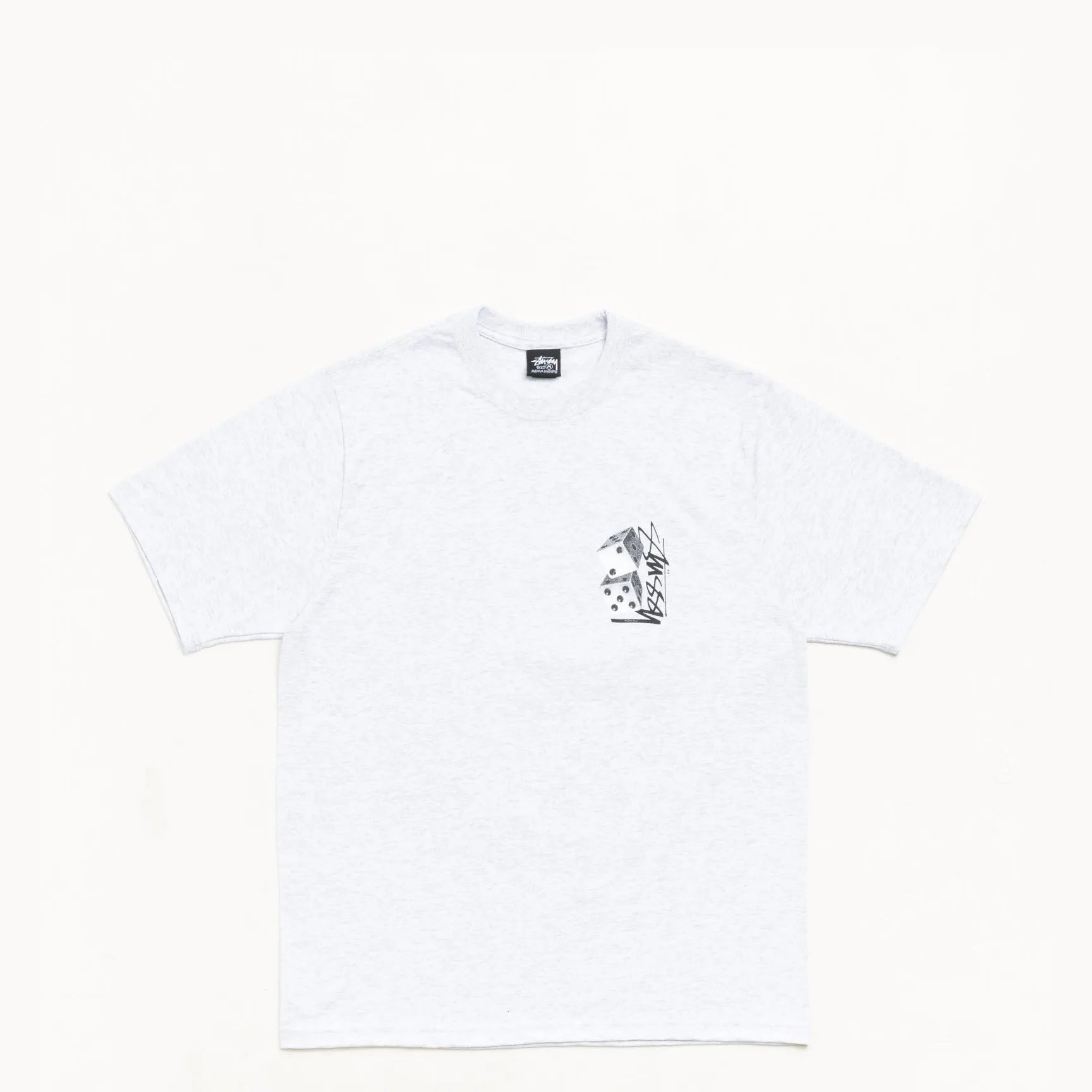 Stussy Tall Dice Tee, ash heather — available at Norwood